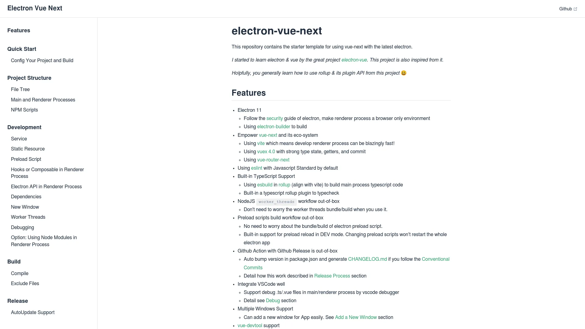 Electron Vue Next screenshot