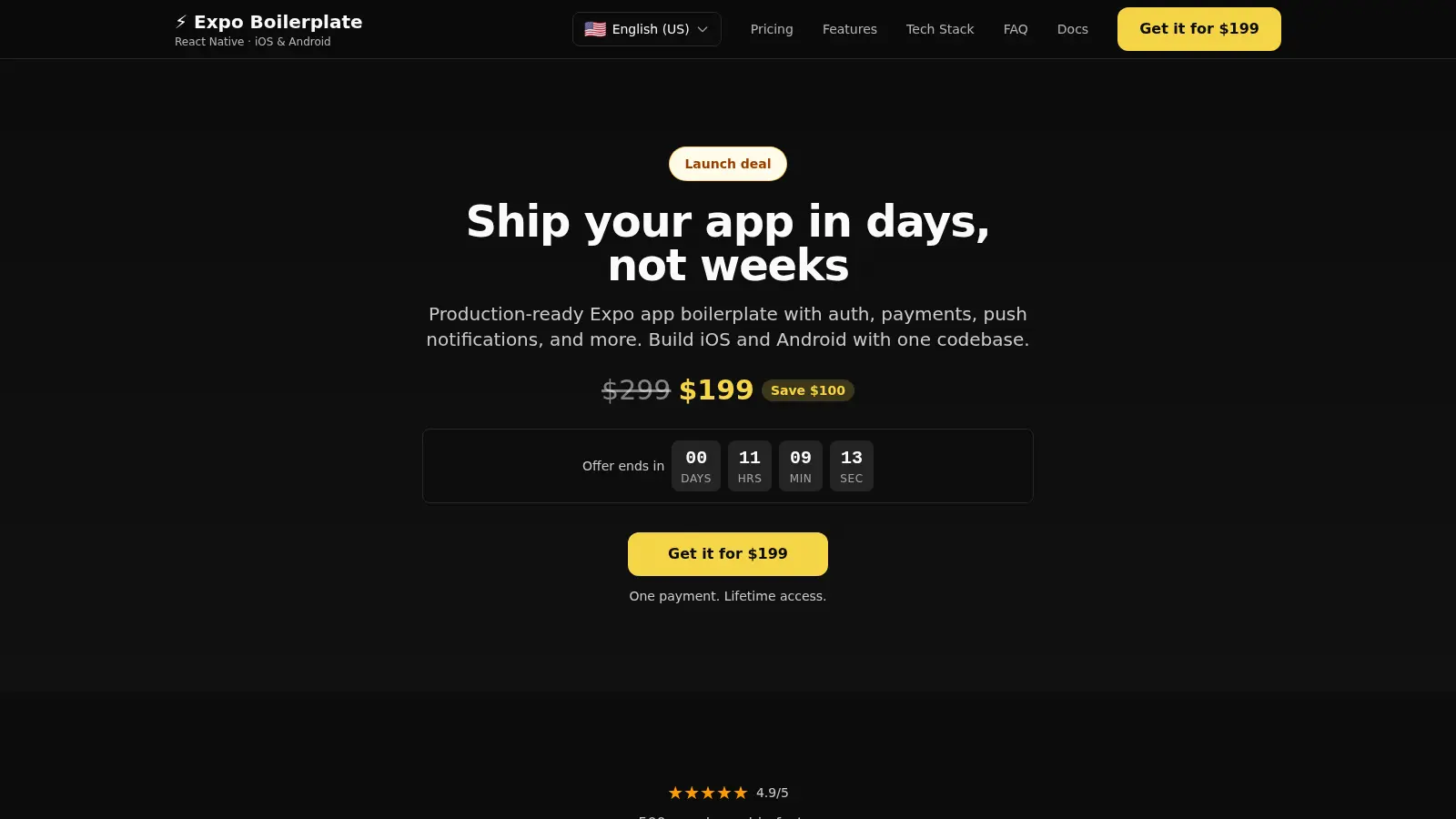 Expo Boilerplate (React Native & Expo) screenshot