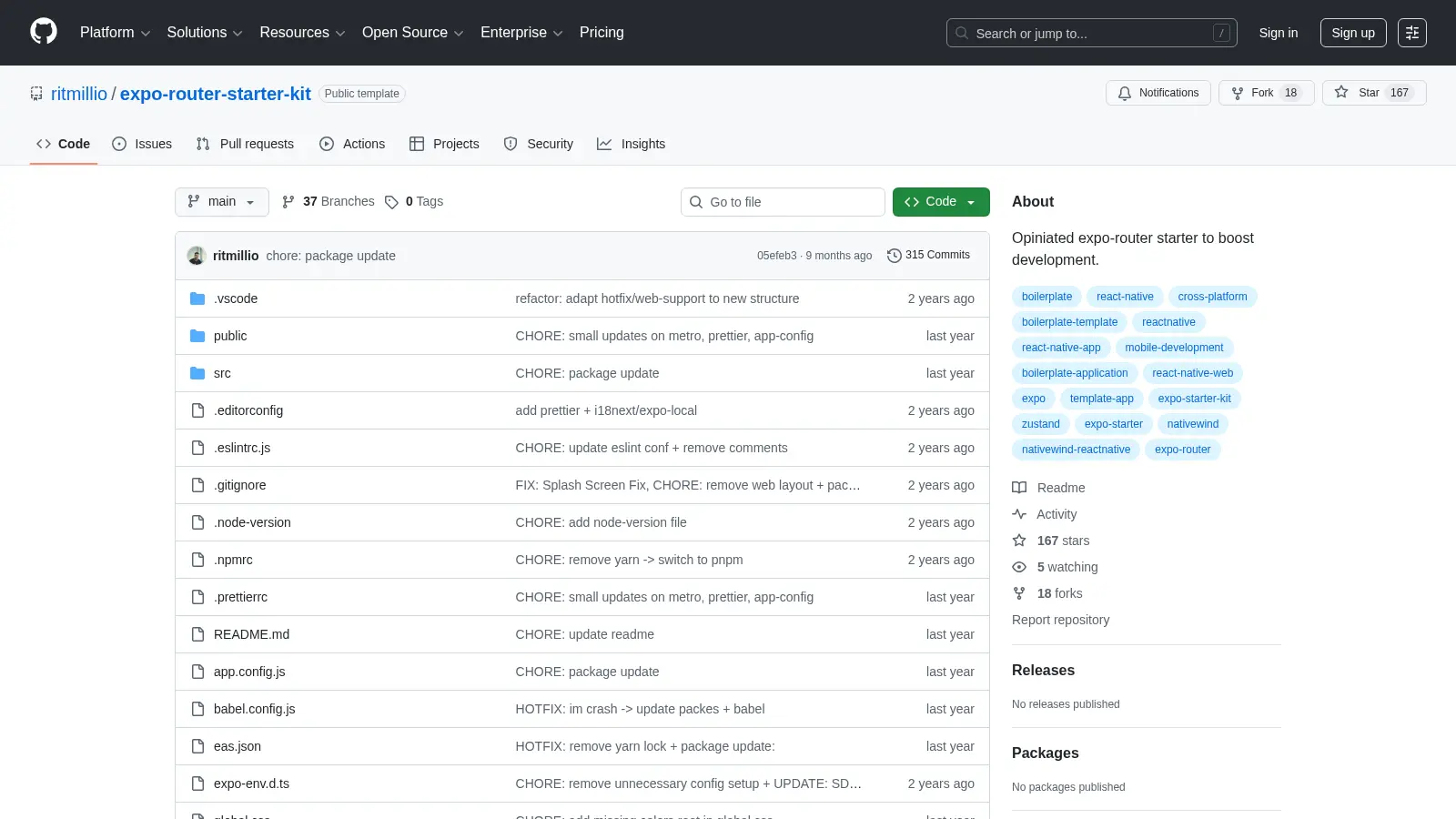 Expo Router Starter Kit screenshot