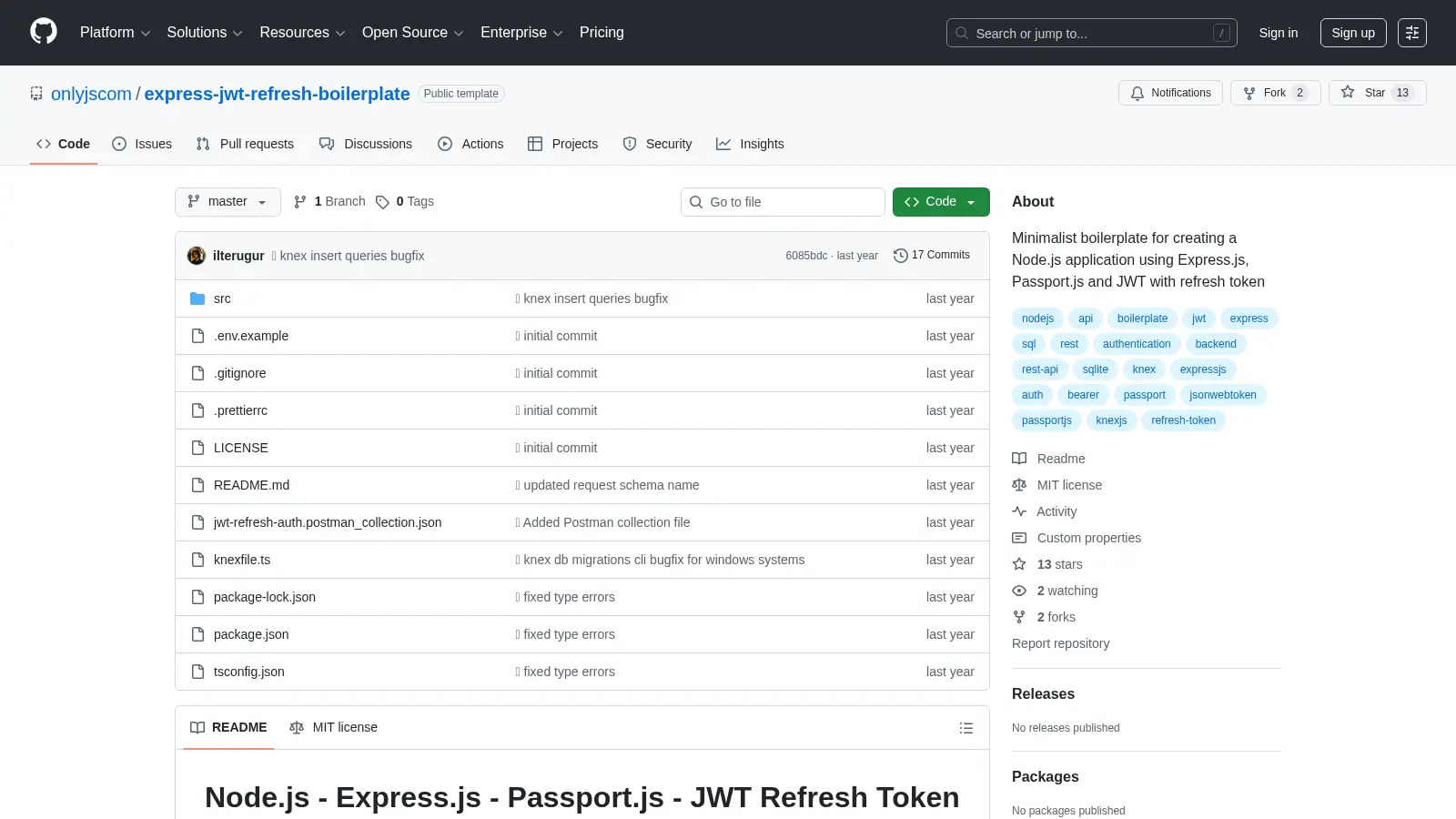 Express Jwt Refresh Boilerplate screenshot
