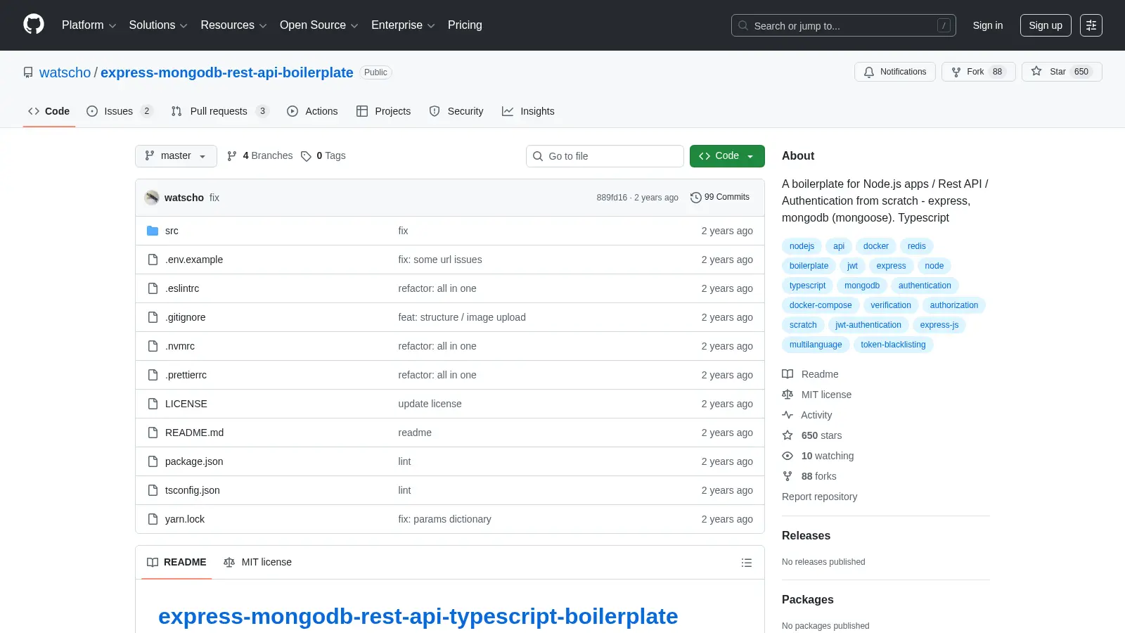 Express Mongodb Rest Api Boilerplate screenshot