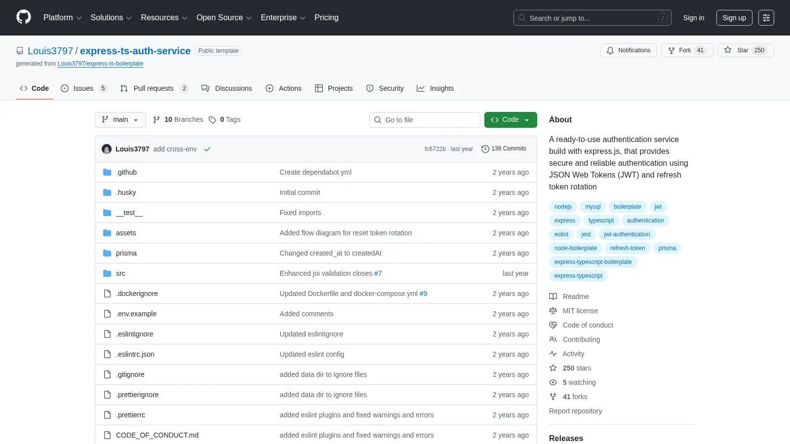 Express Ts Auth Service screenshot