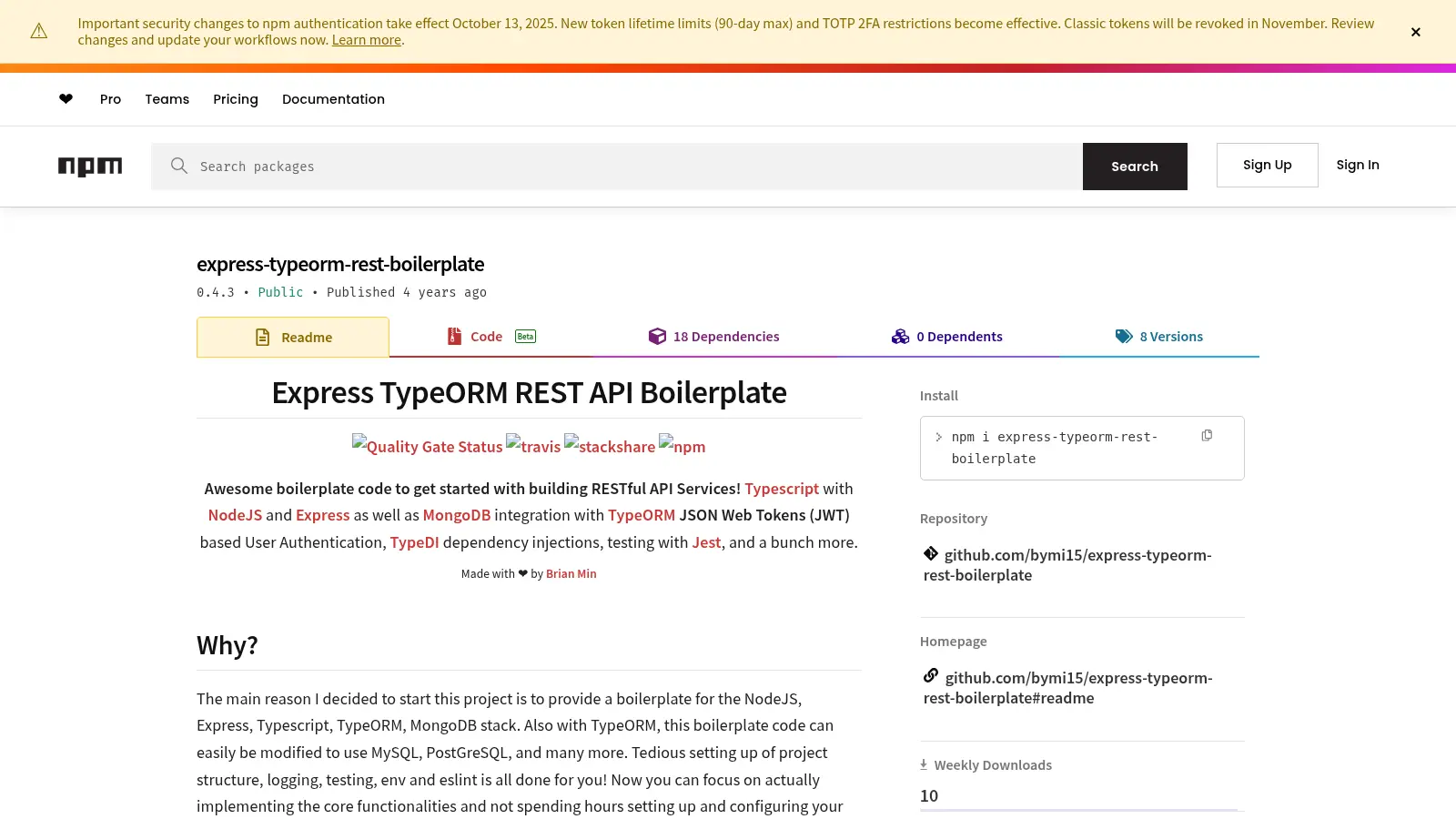Express Typeorm Rest Boilerplate screenshot
