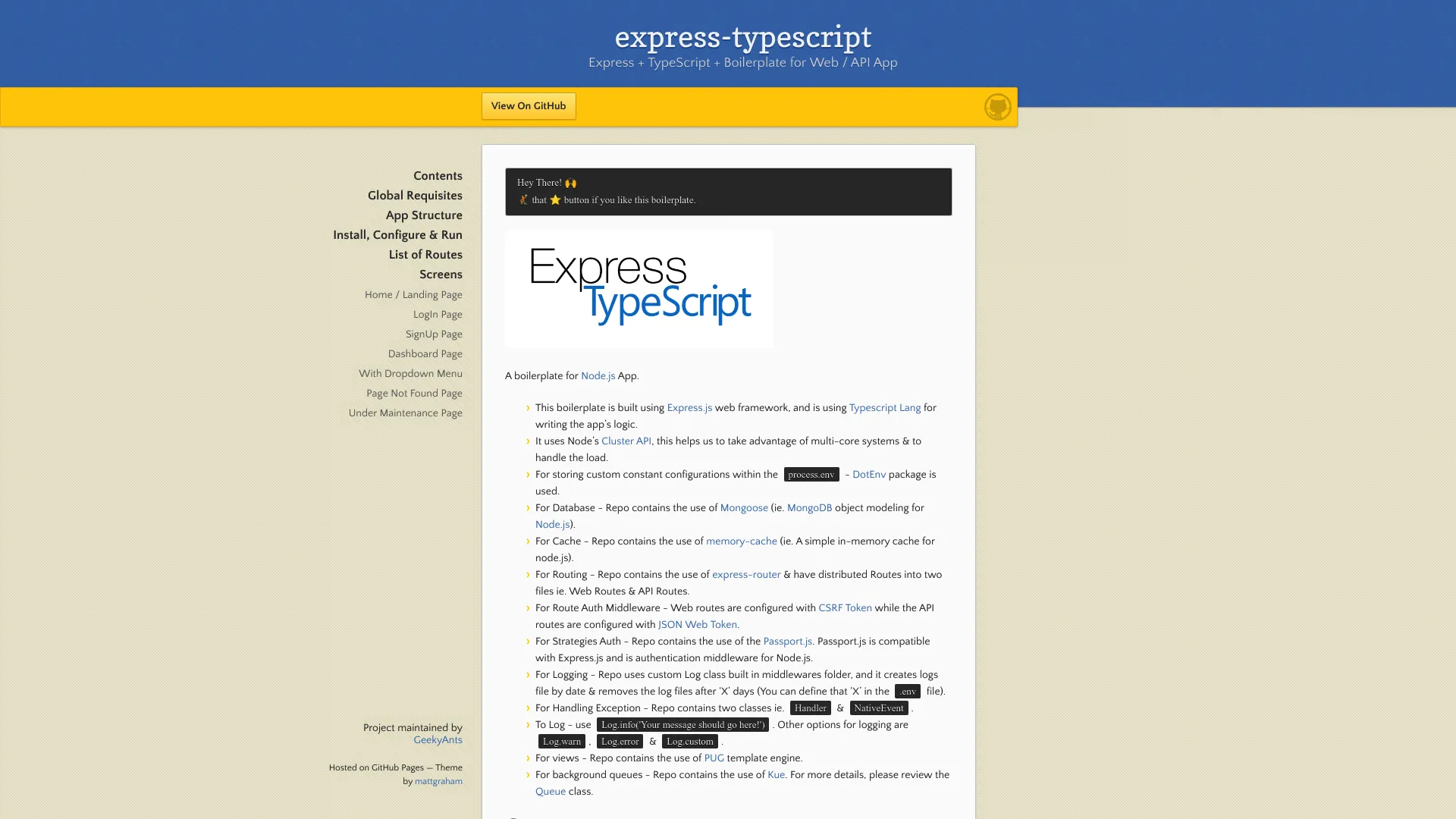 Express Typescript screenshot