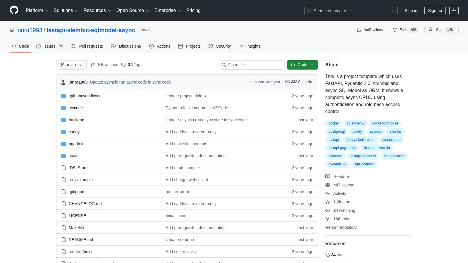 Fastapi Alembic Sqlmodel Async screenshot