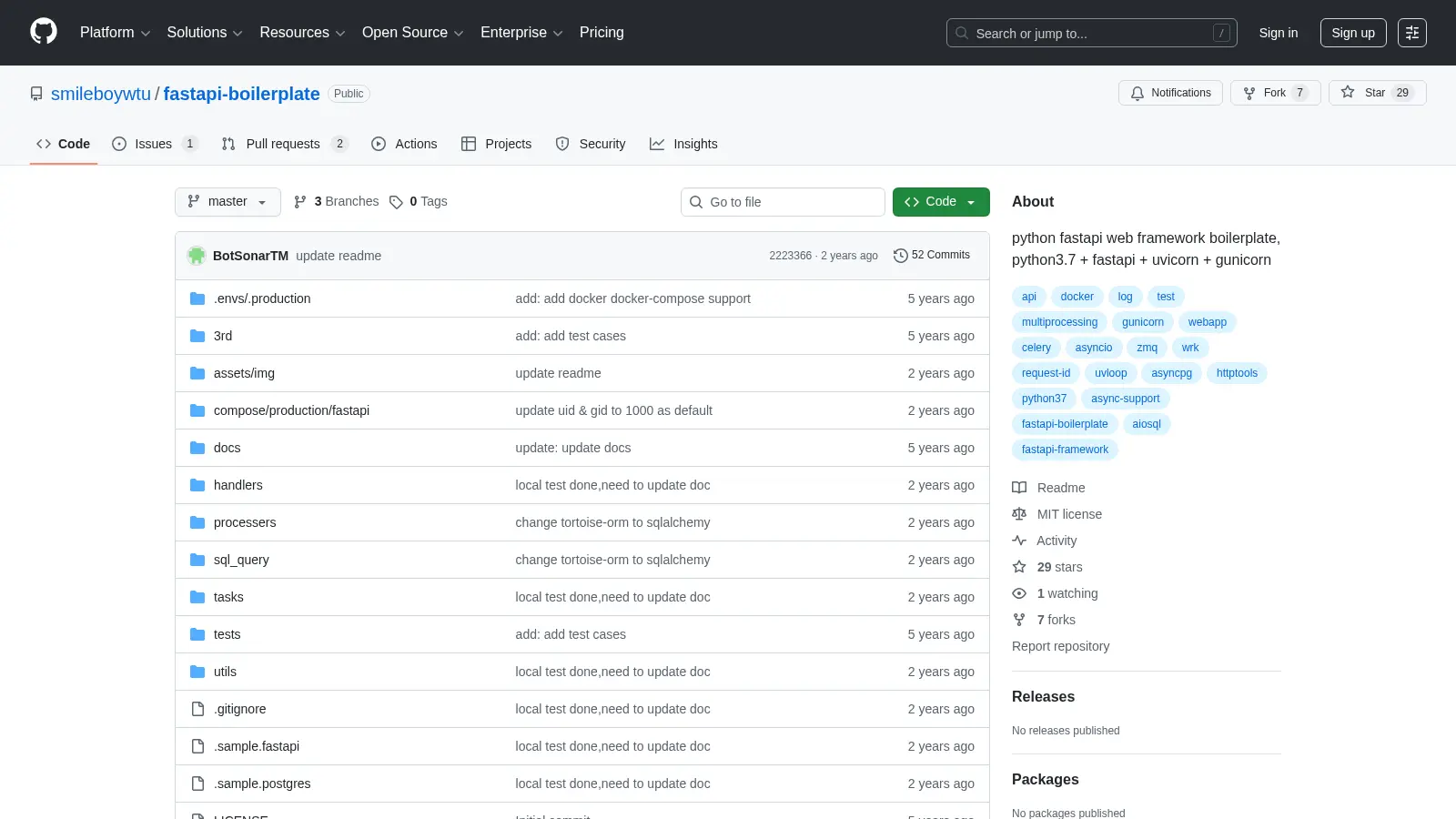 Fastapi Boilerplate screenshot