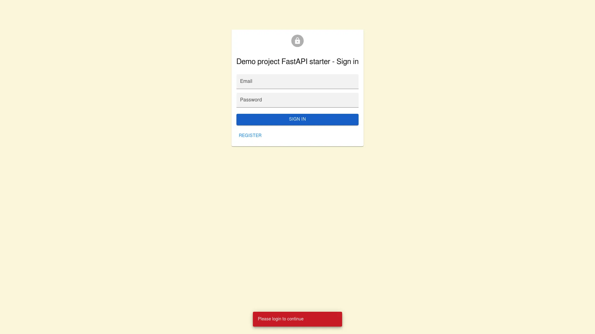 Fastapi Starter screenshot