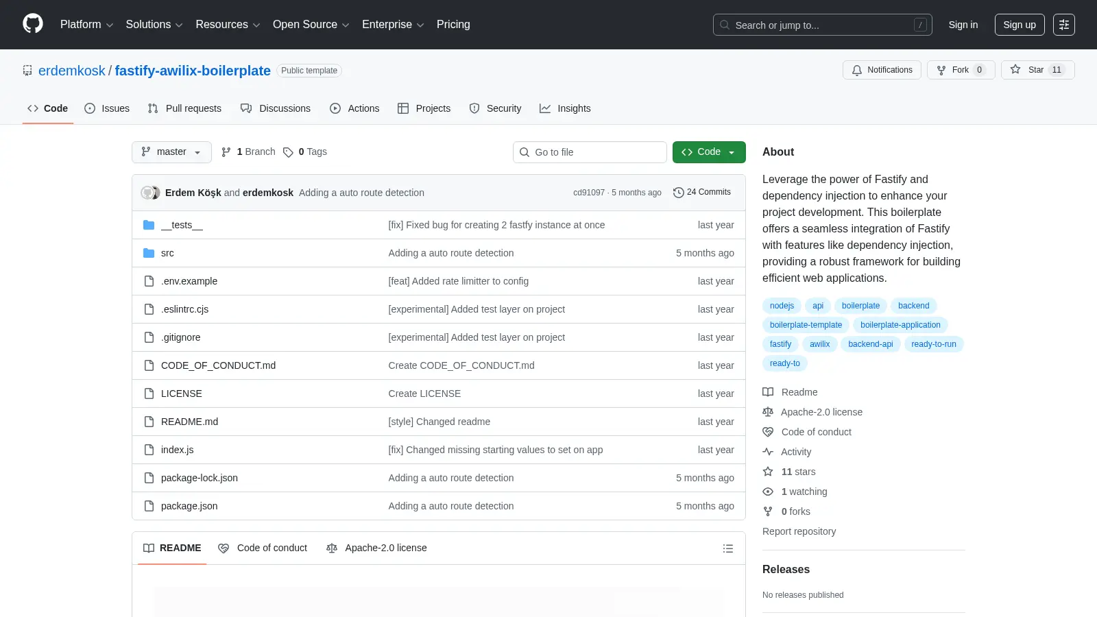 Fastify Awilix Boilerplate screenshot