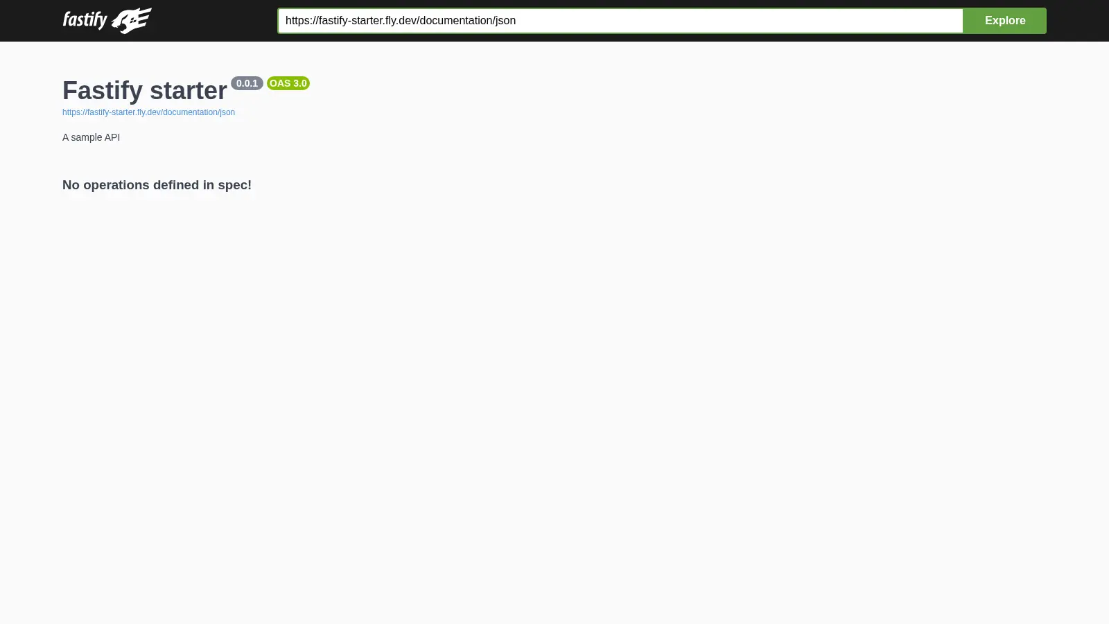 Fastify Starter screenshot