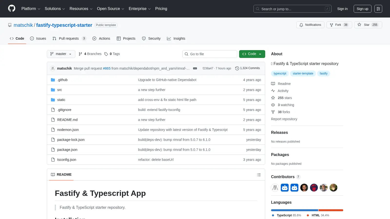 Fastify Typescript Starter screenshot