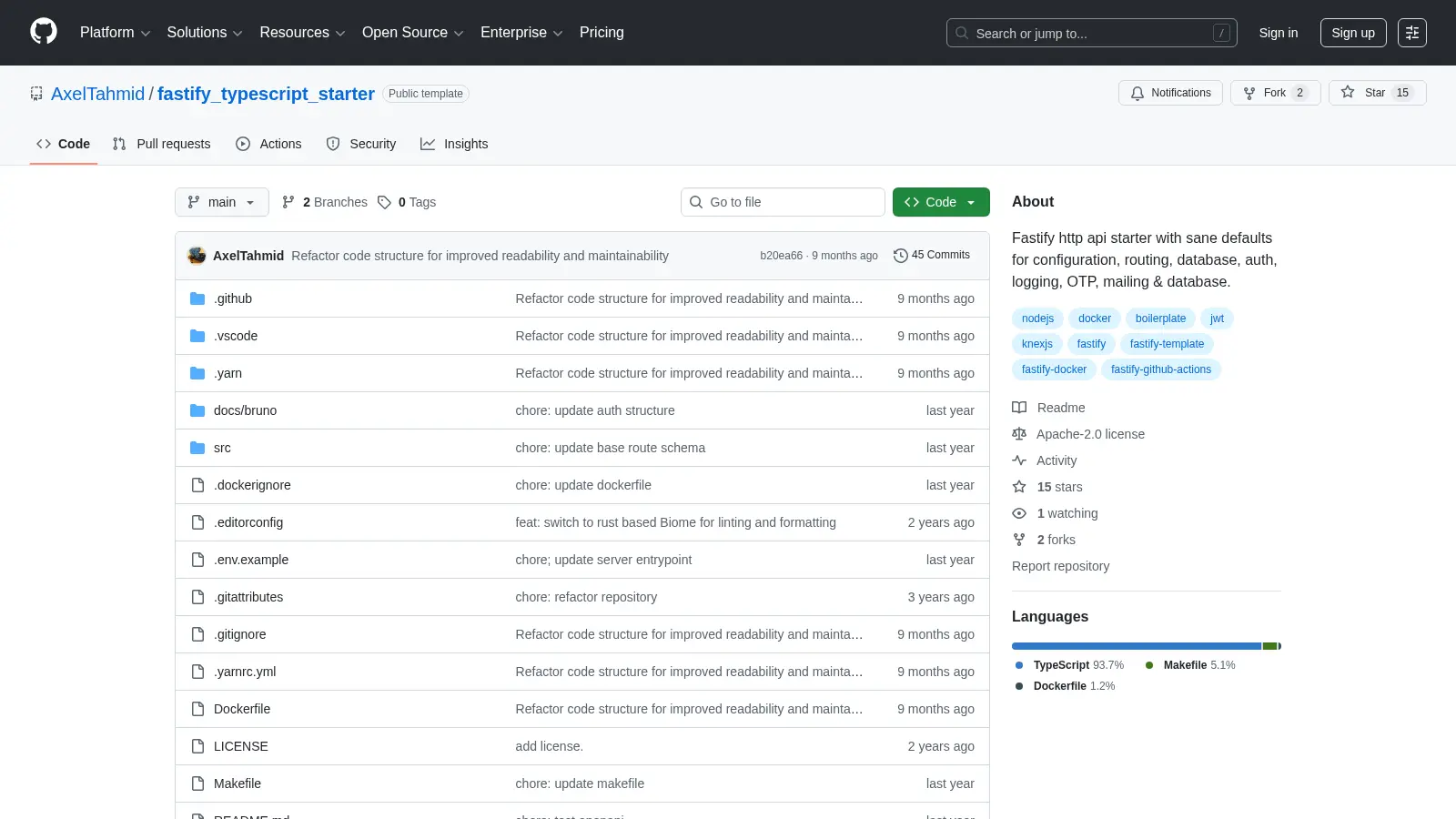 Fastify Typescript Starter 2 screenshot