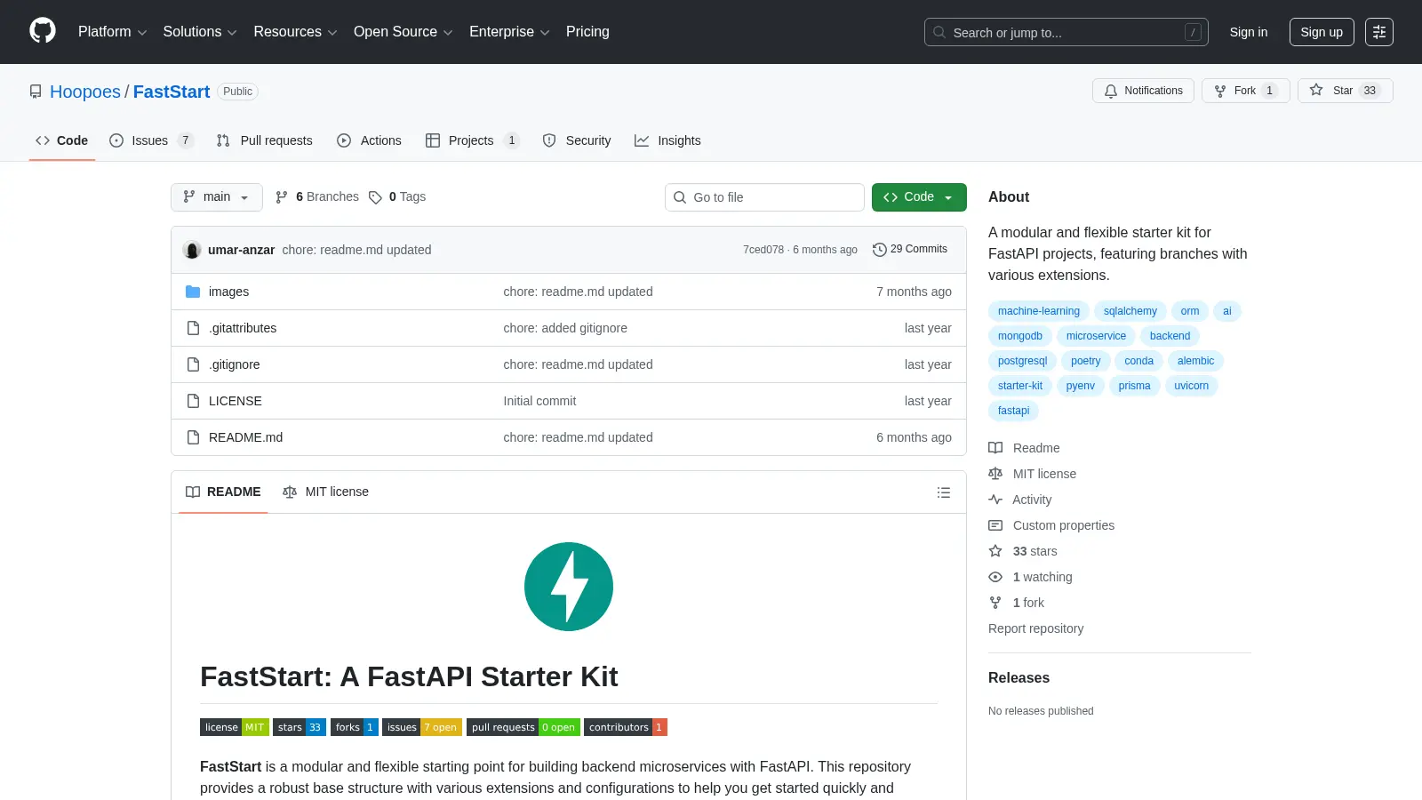 Faststart screenshot