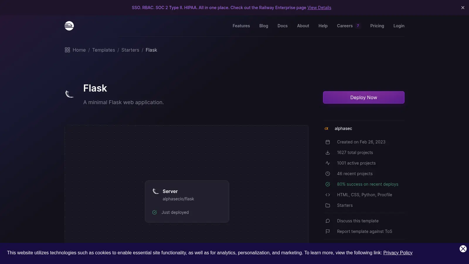 Flask screenshot