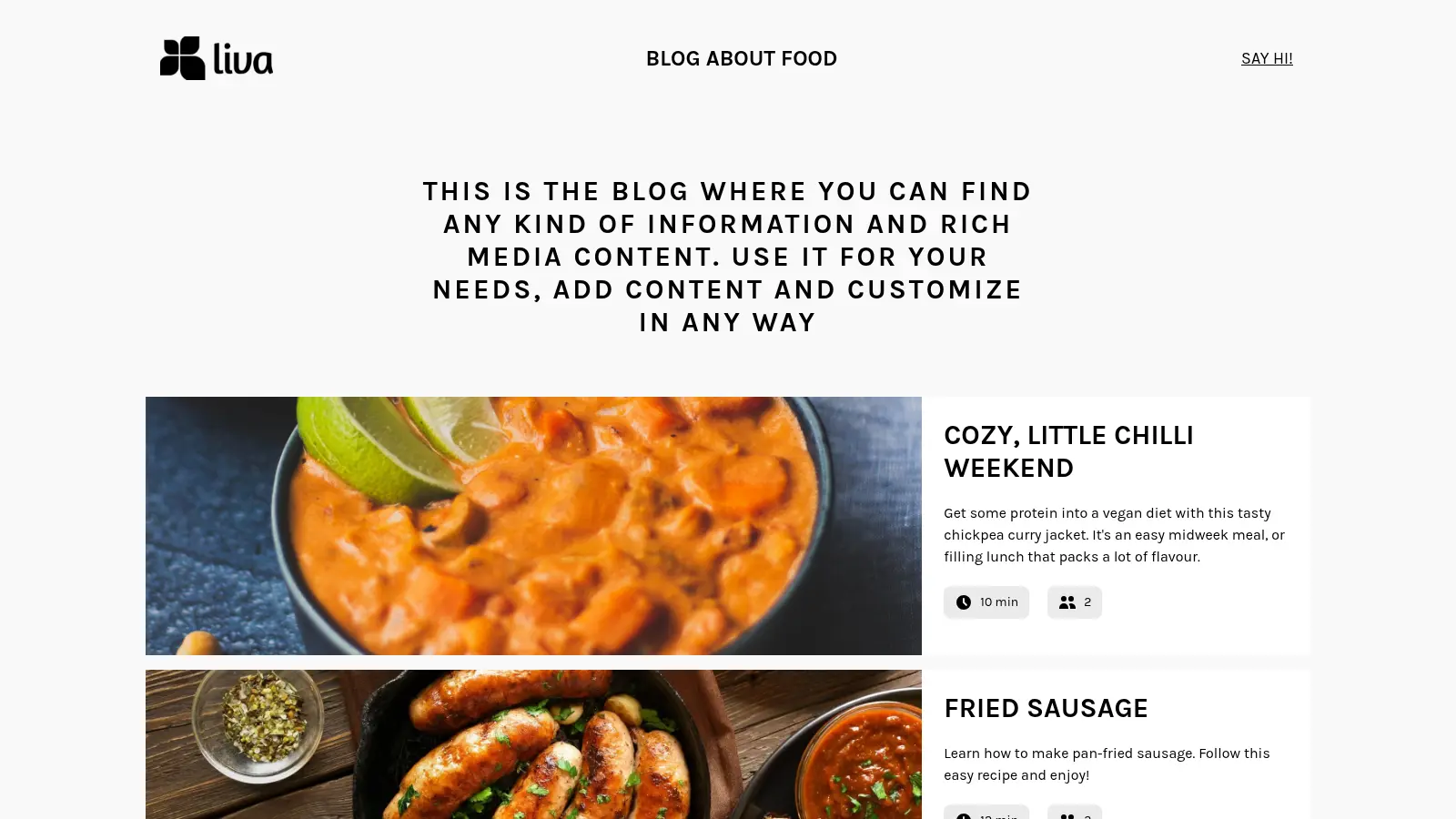 Flotiq Gatsby Recipe 1 screenshot