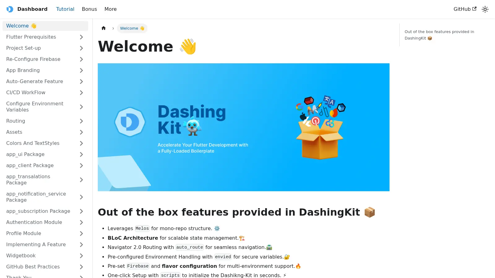 Flutter Dashing Kit screenshot