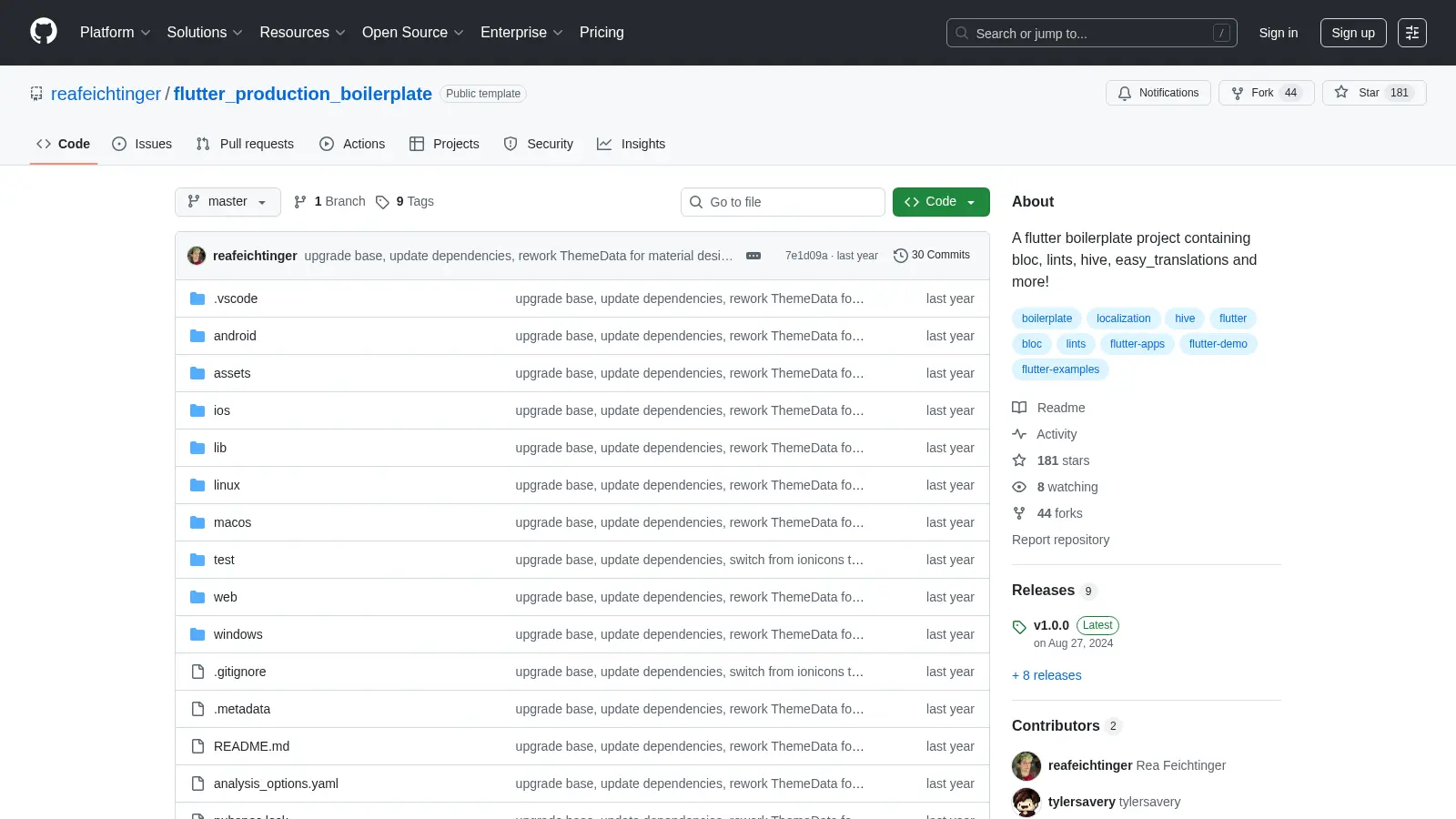 Flutter Production Boilerplate screenshot