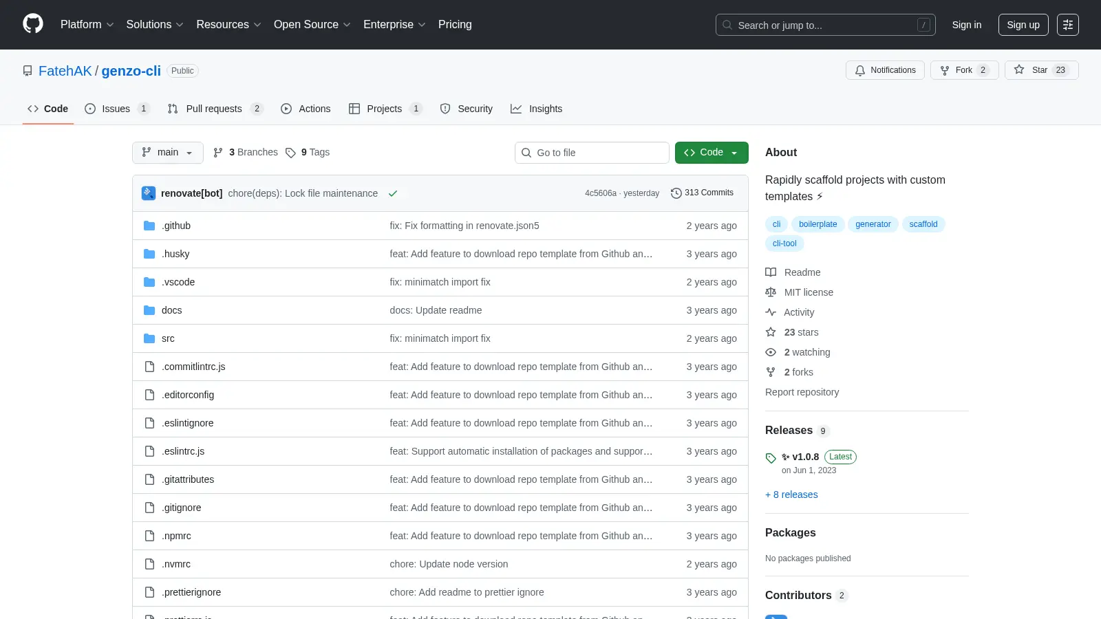 Genzo Cli screenshot