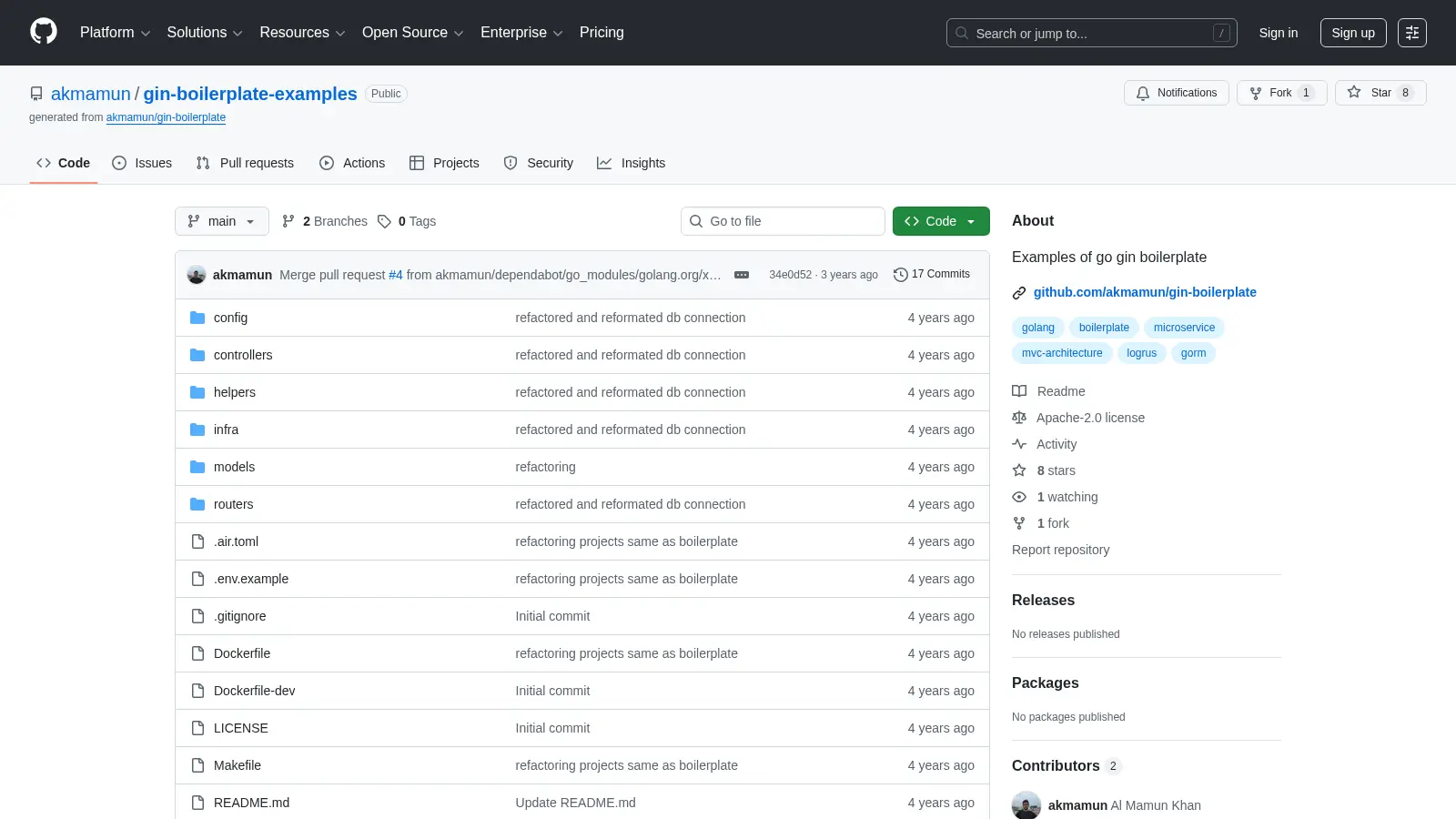 Gin Boilerplate 2 screenshot