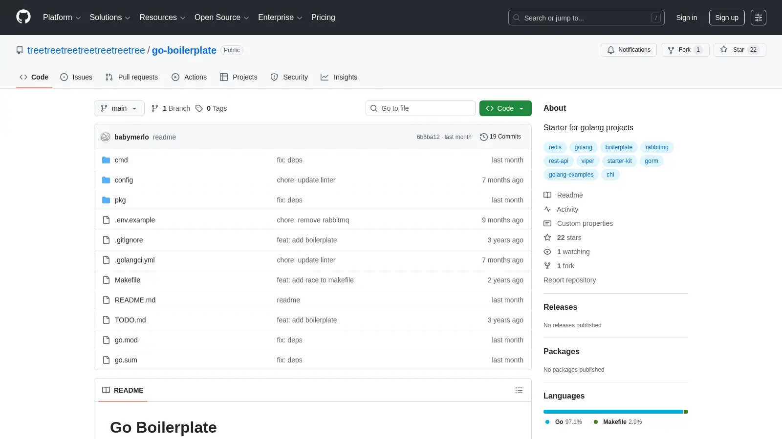 Go Boilerplate 3 screenshot