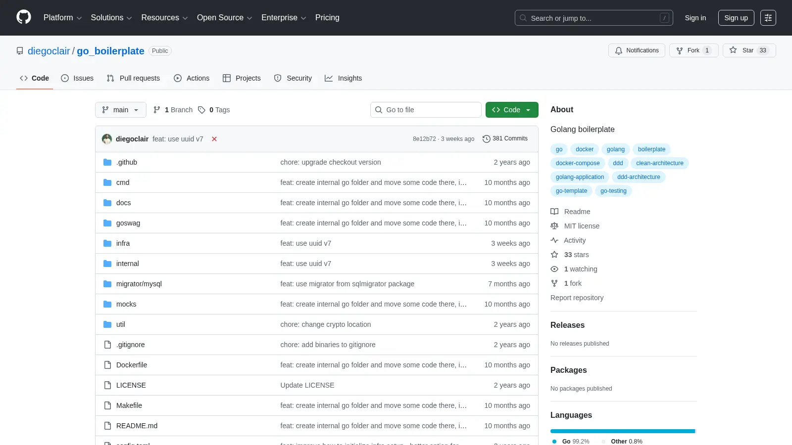 Go Boilerplate 4 screenshot