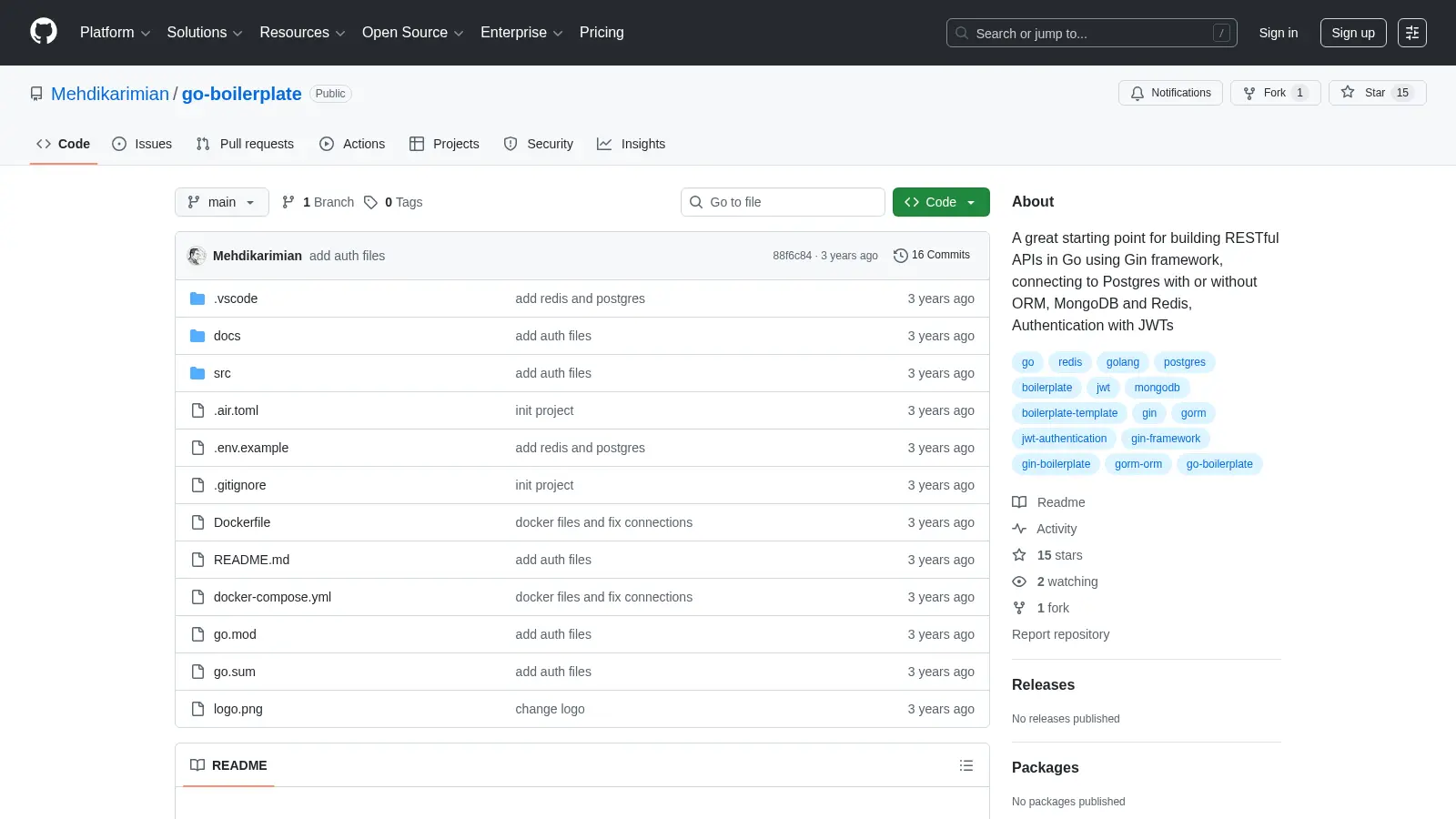 Go Boilerplate 5 screenshot