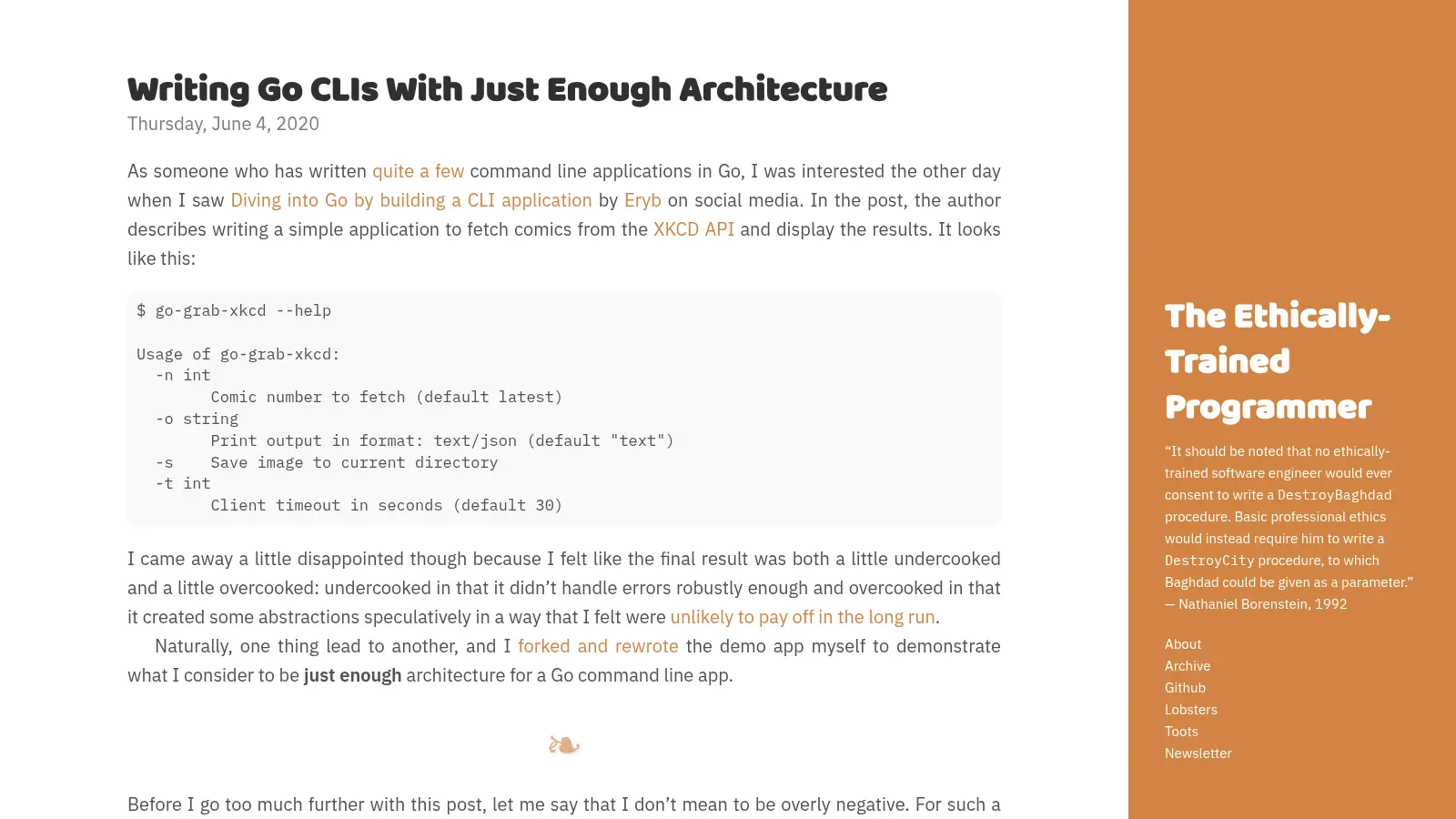 Go Cli screenshot