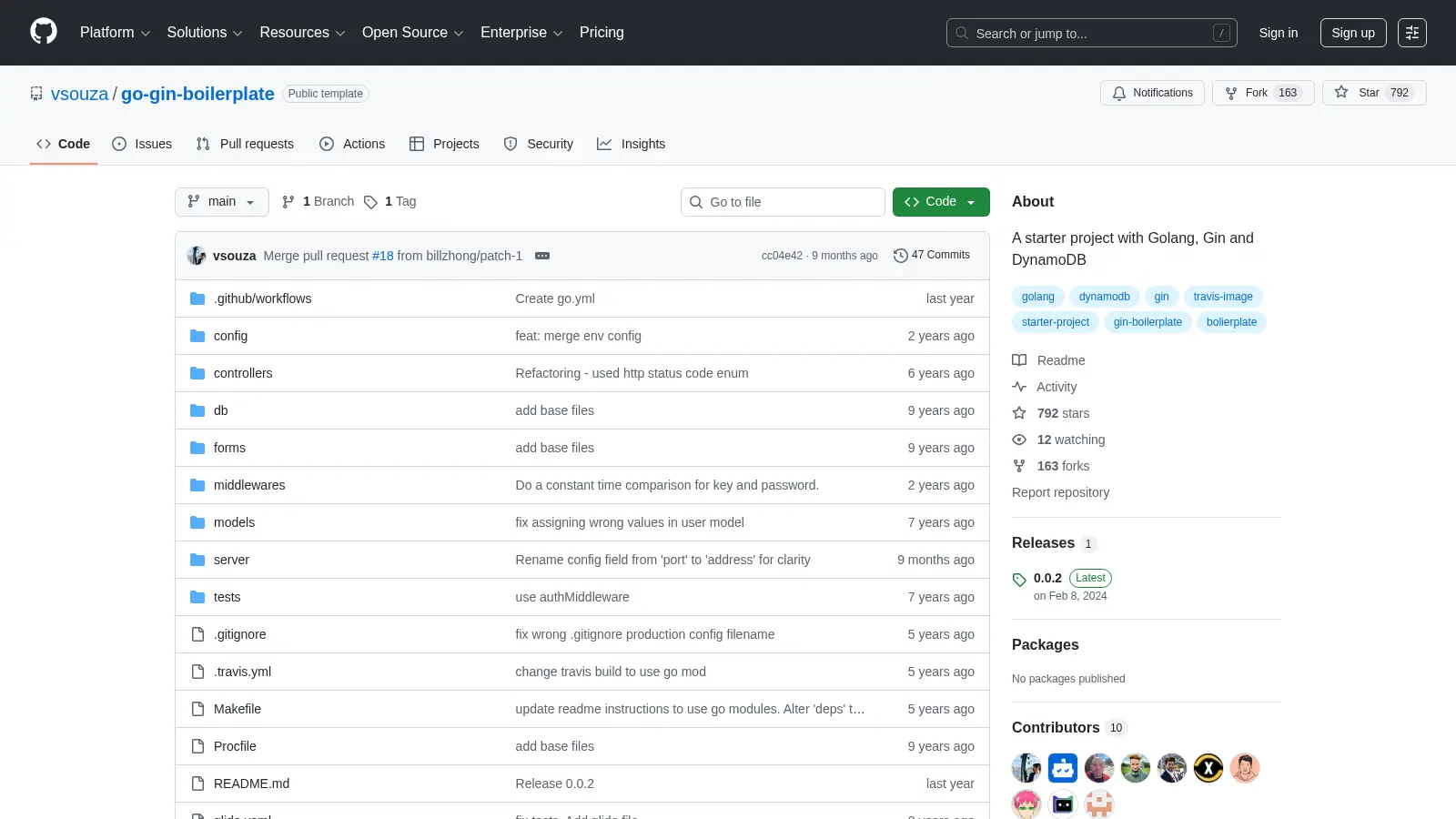 Go Gin Boilerplate screenshot