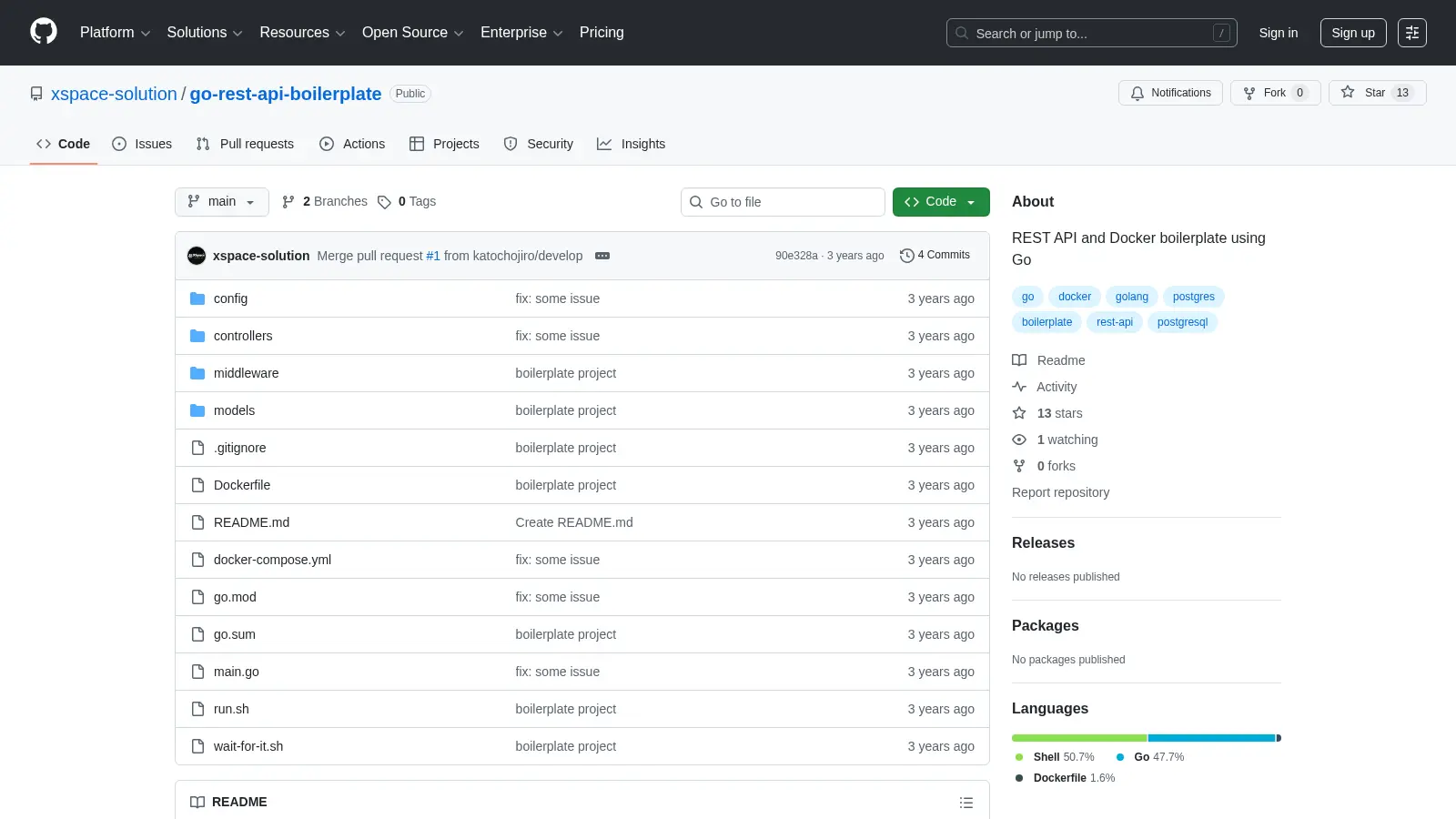 Go Rest Api Boilerplate screenshot