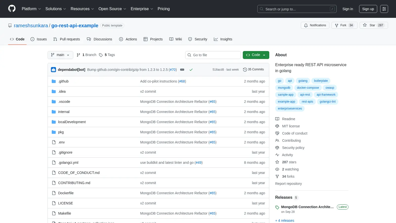 Go Rest Api Example screenshot
