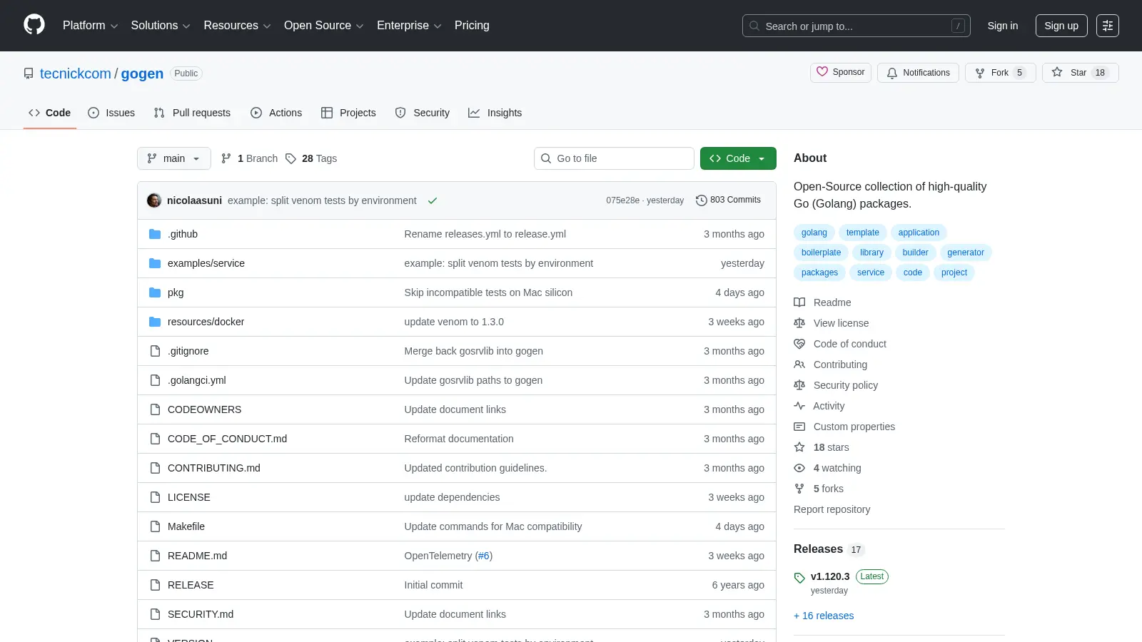 Gogen screenshot