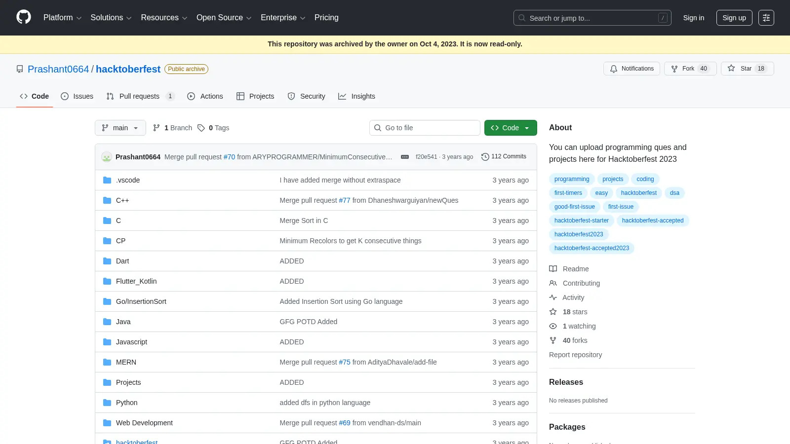 Hacktoberfest 4 screenshot