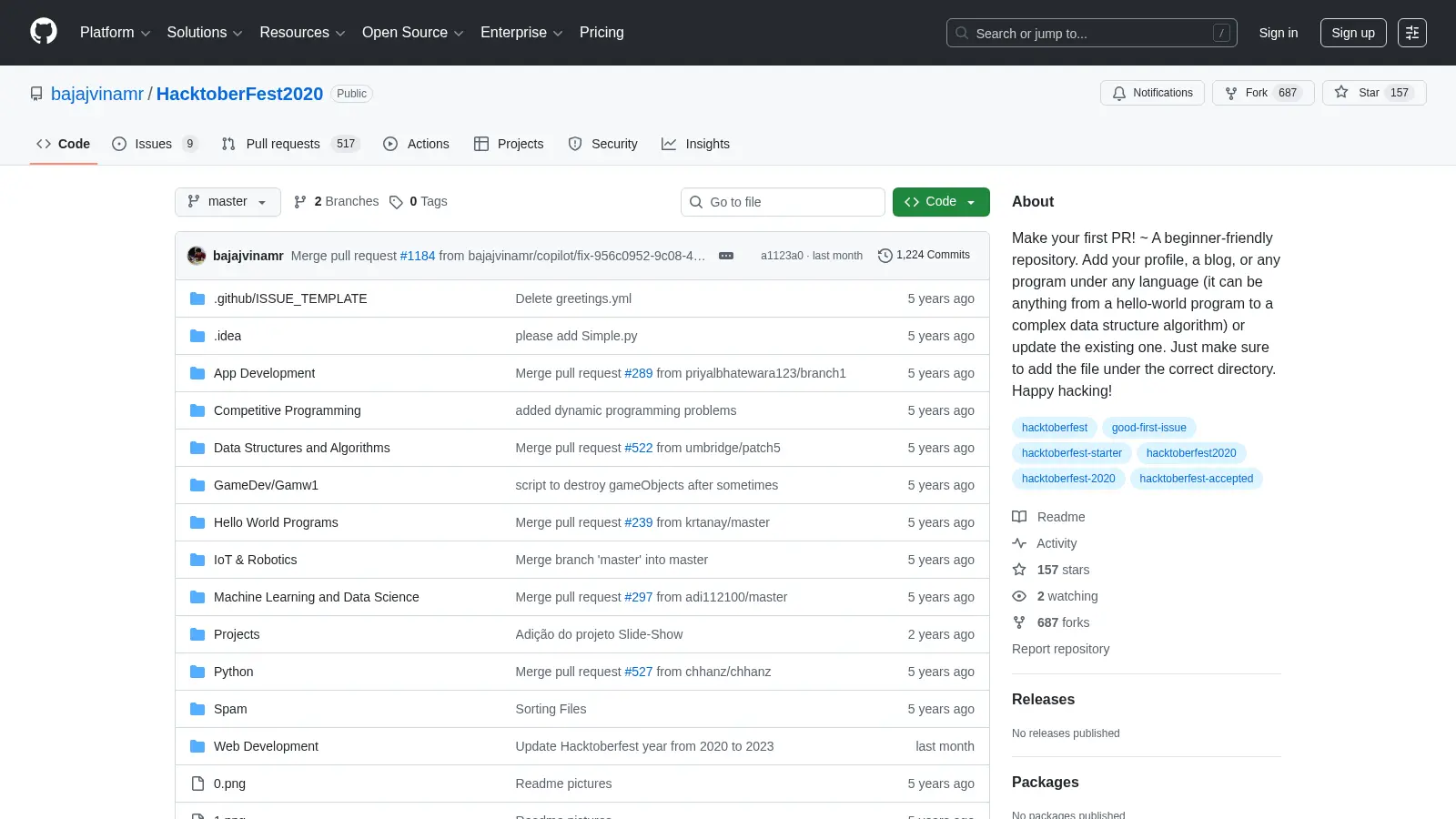 Hacktoberfest2020 screenshot