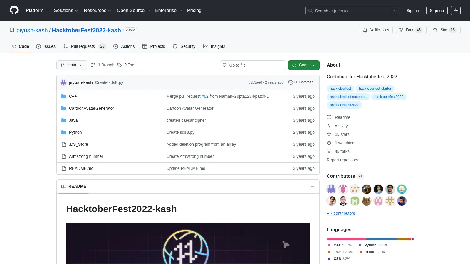 Hacktoberfest2022 Kash screenshot