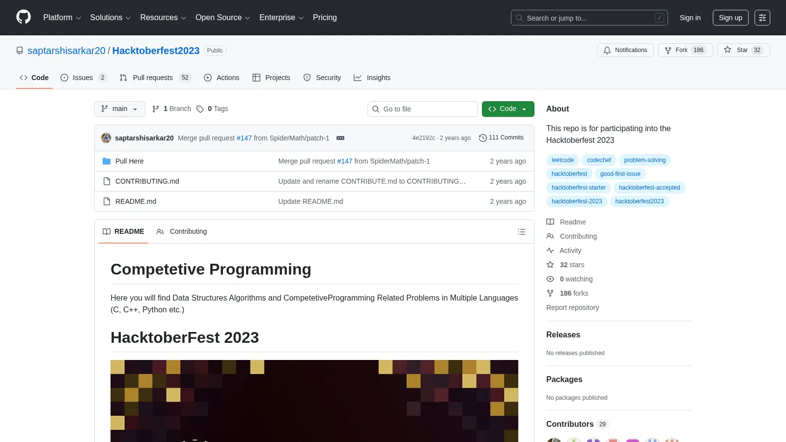 Hacktoberfest2023 screenshot