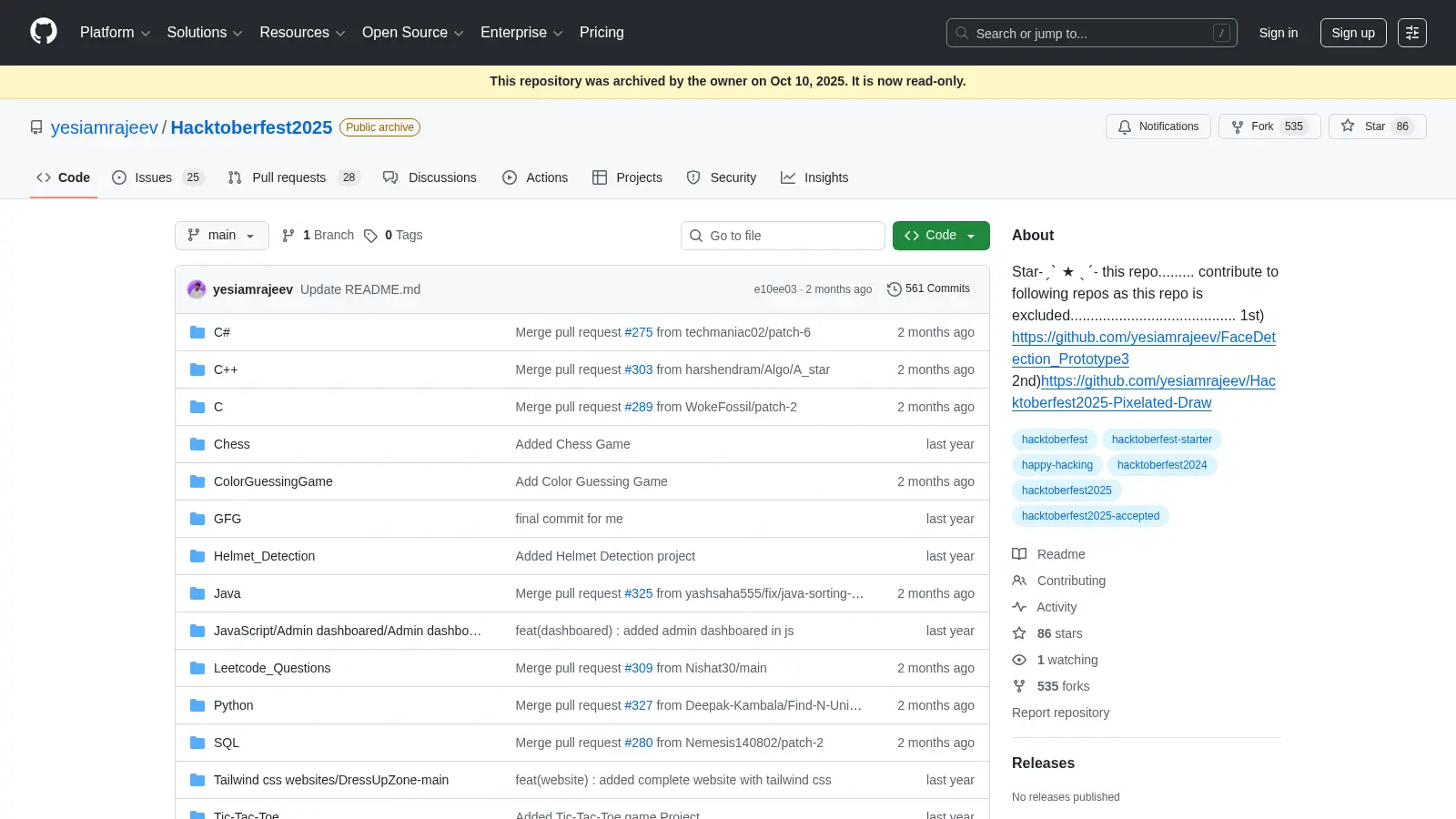 Hacktoberfest2025 screenshot