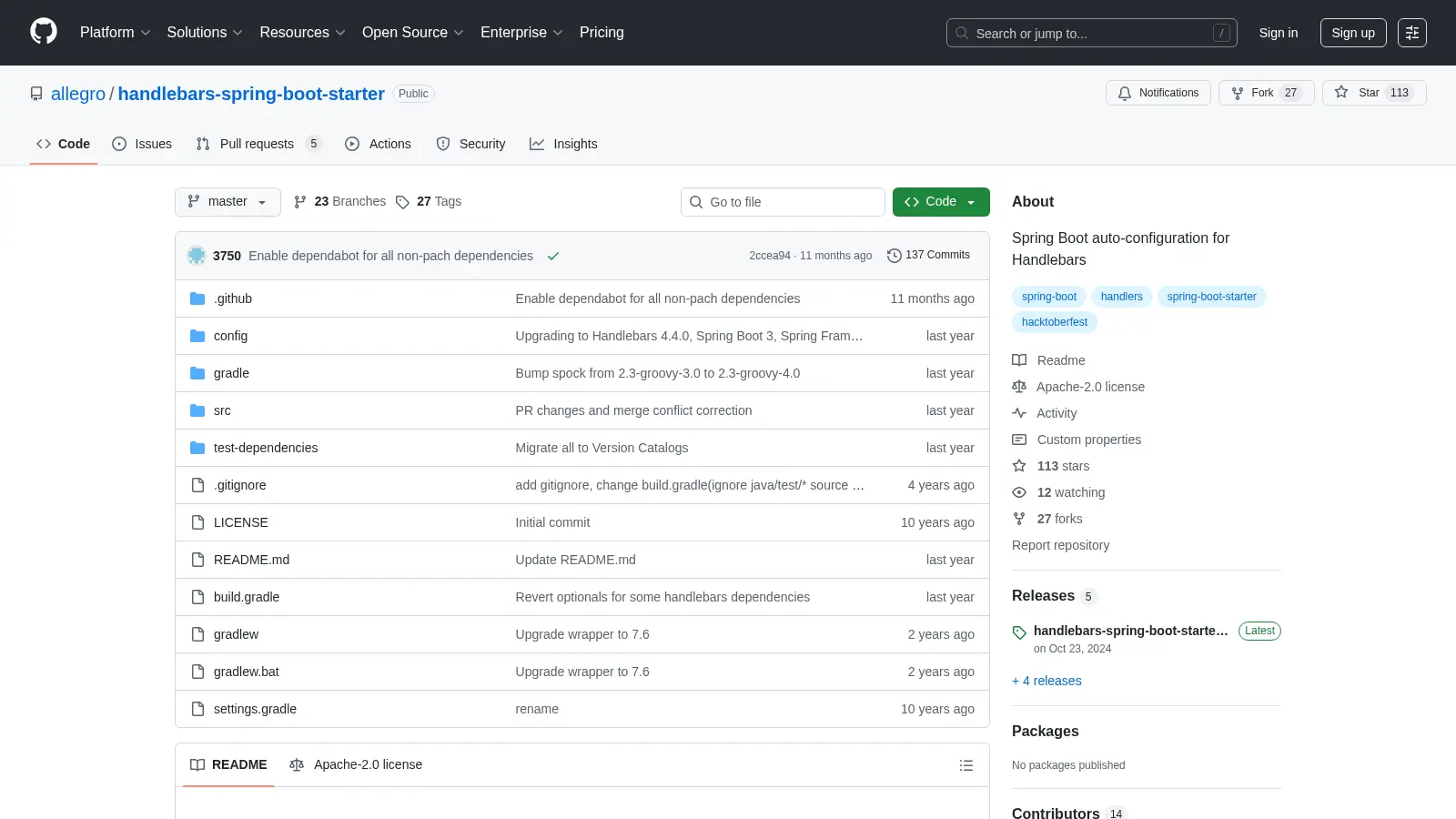 Handlebars Spring Boot Starter screenshot