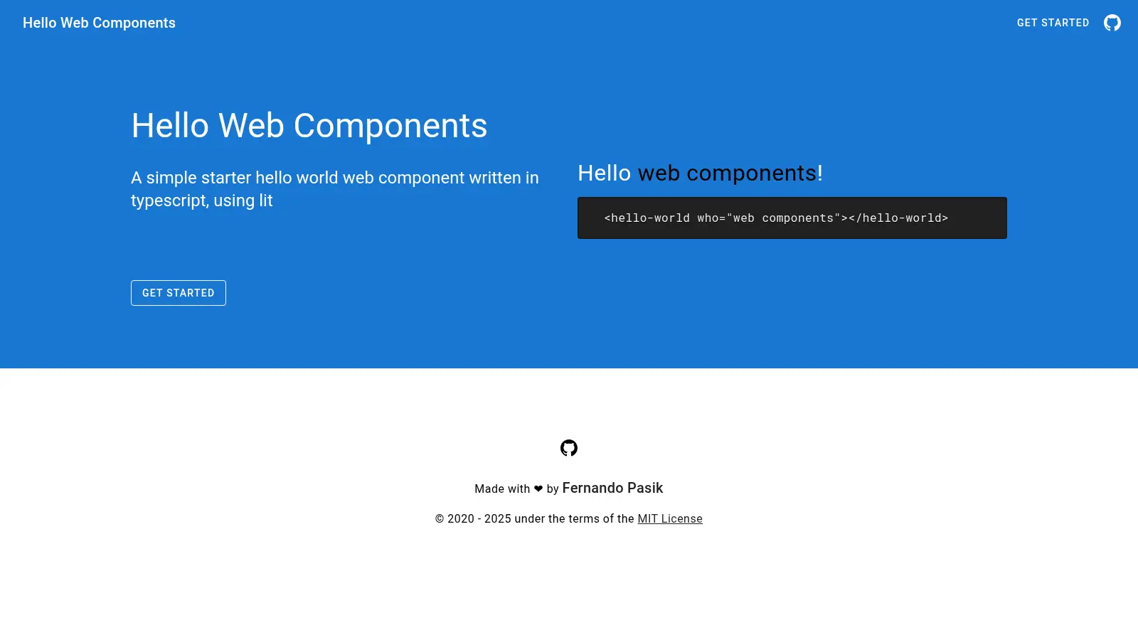 Hello Web Components screenshot
