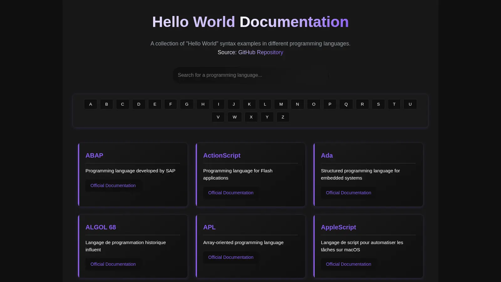 Helloworld screenshot