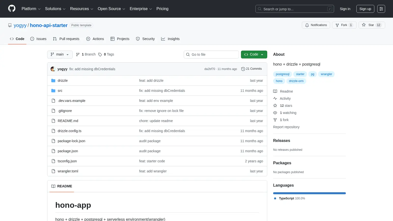 Hono Api Starter screenshot