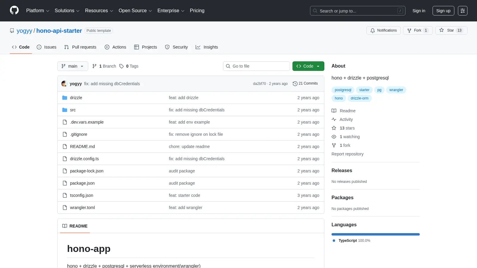 Hono Api Starter 2 screenshot