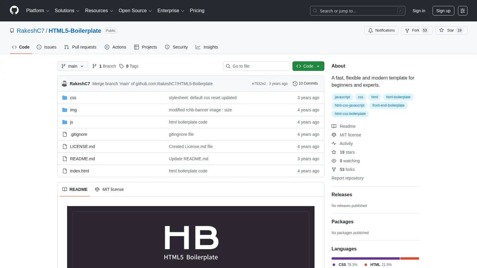 Html5 Boilerplate 3 screenshot
