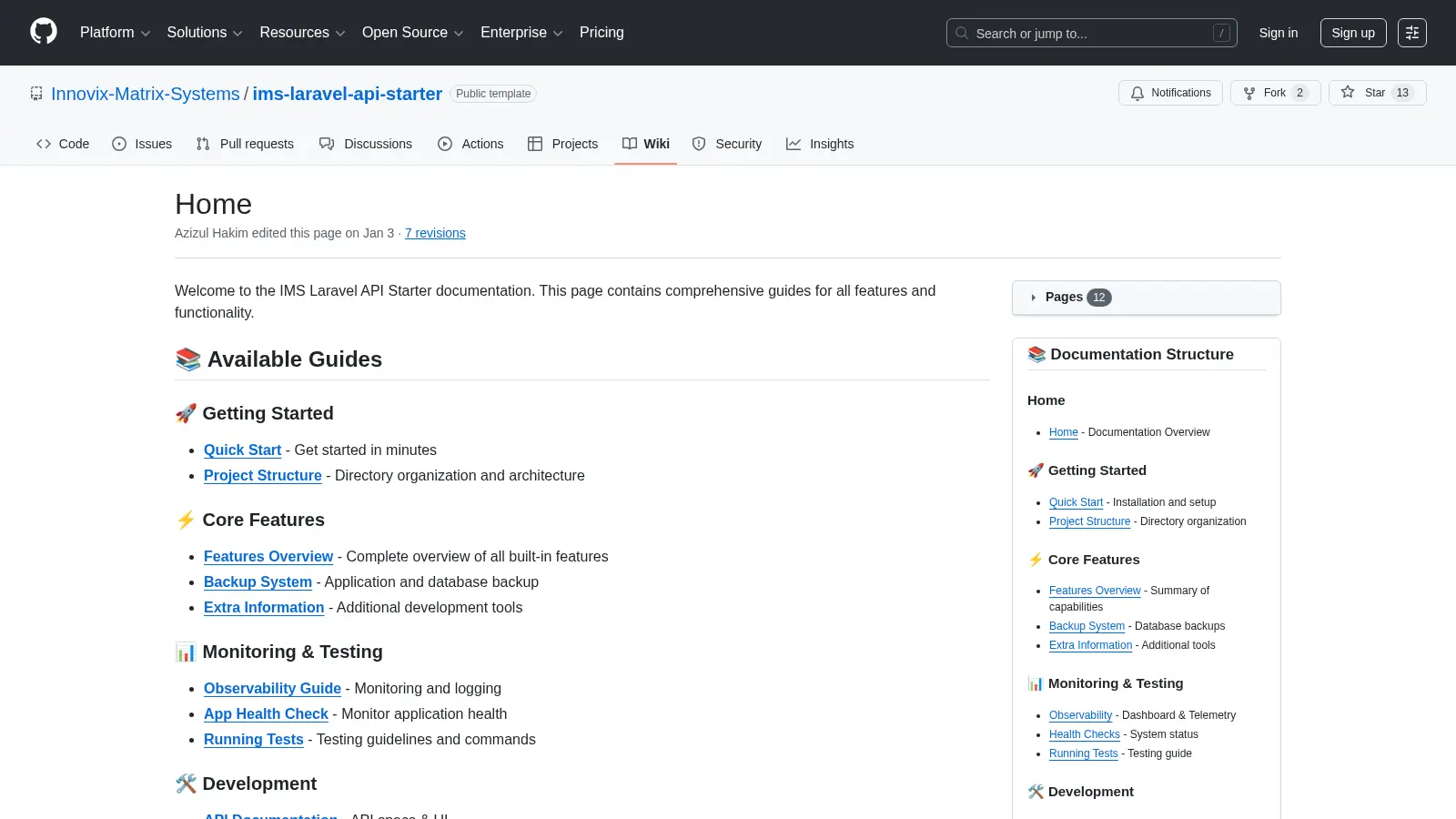 Ims Laravel Api Starter screenshot