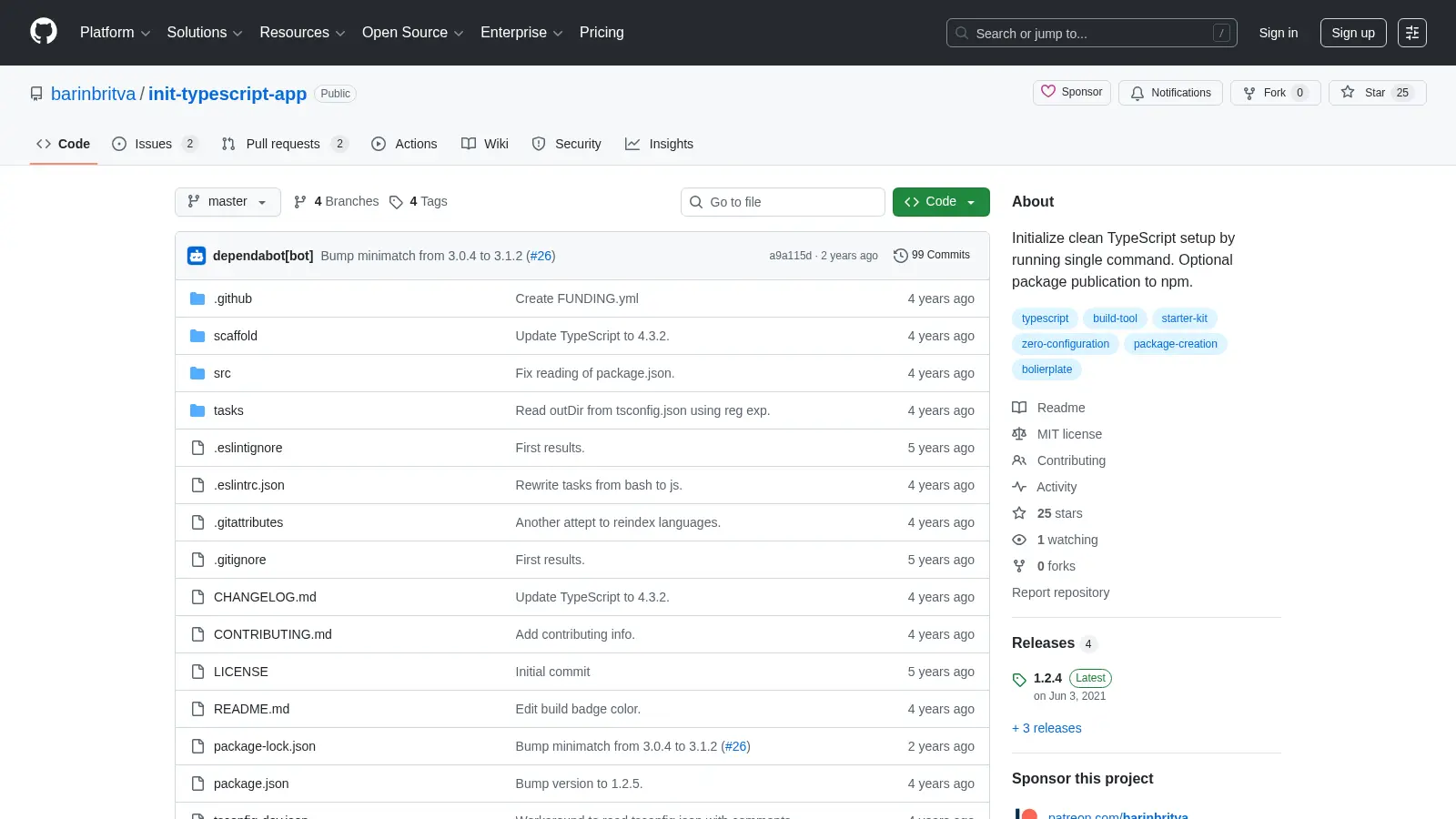 Init Typescript App screenshot