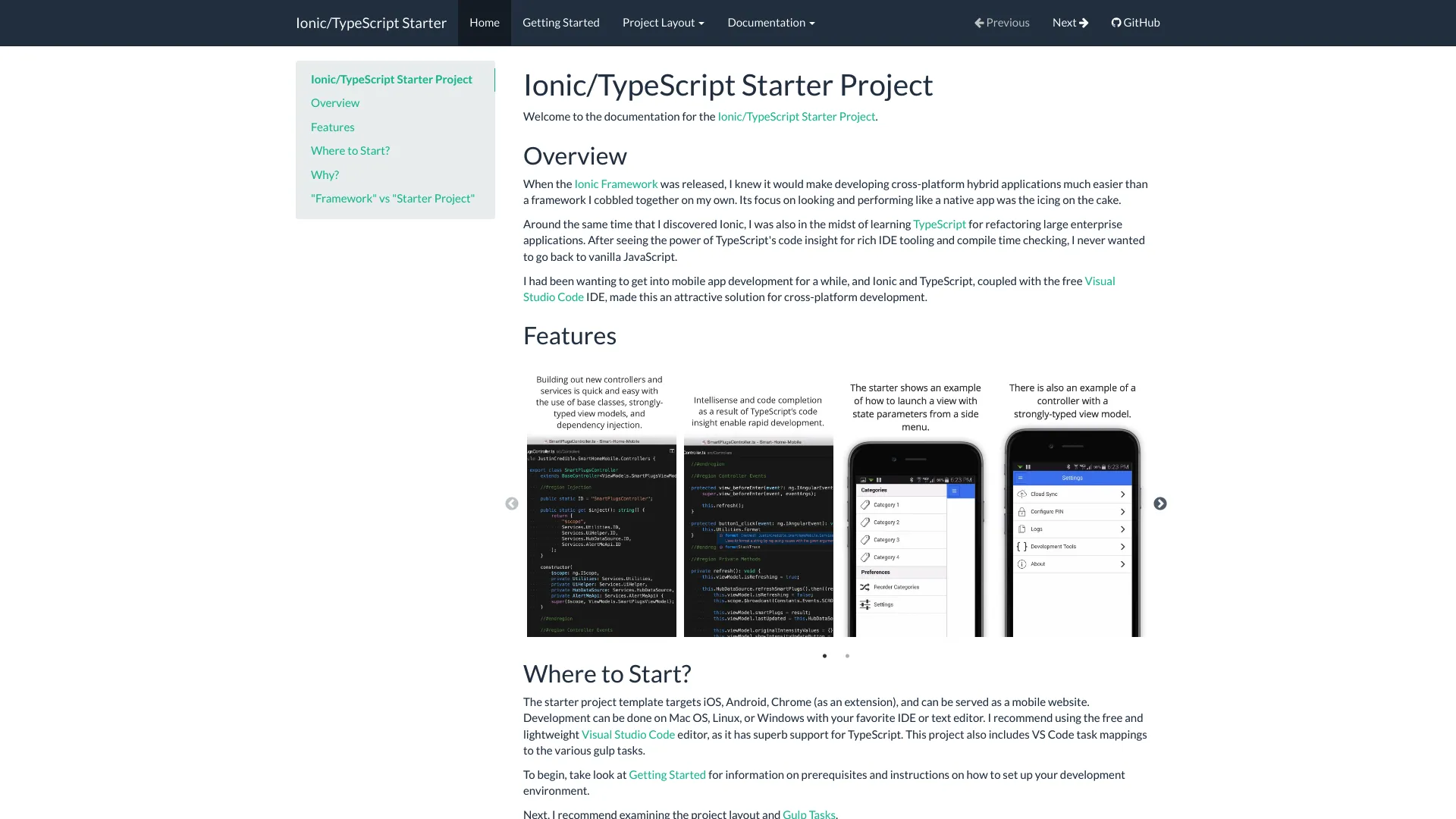 Ionic TypeScript Starter screenshot