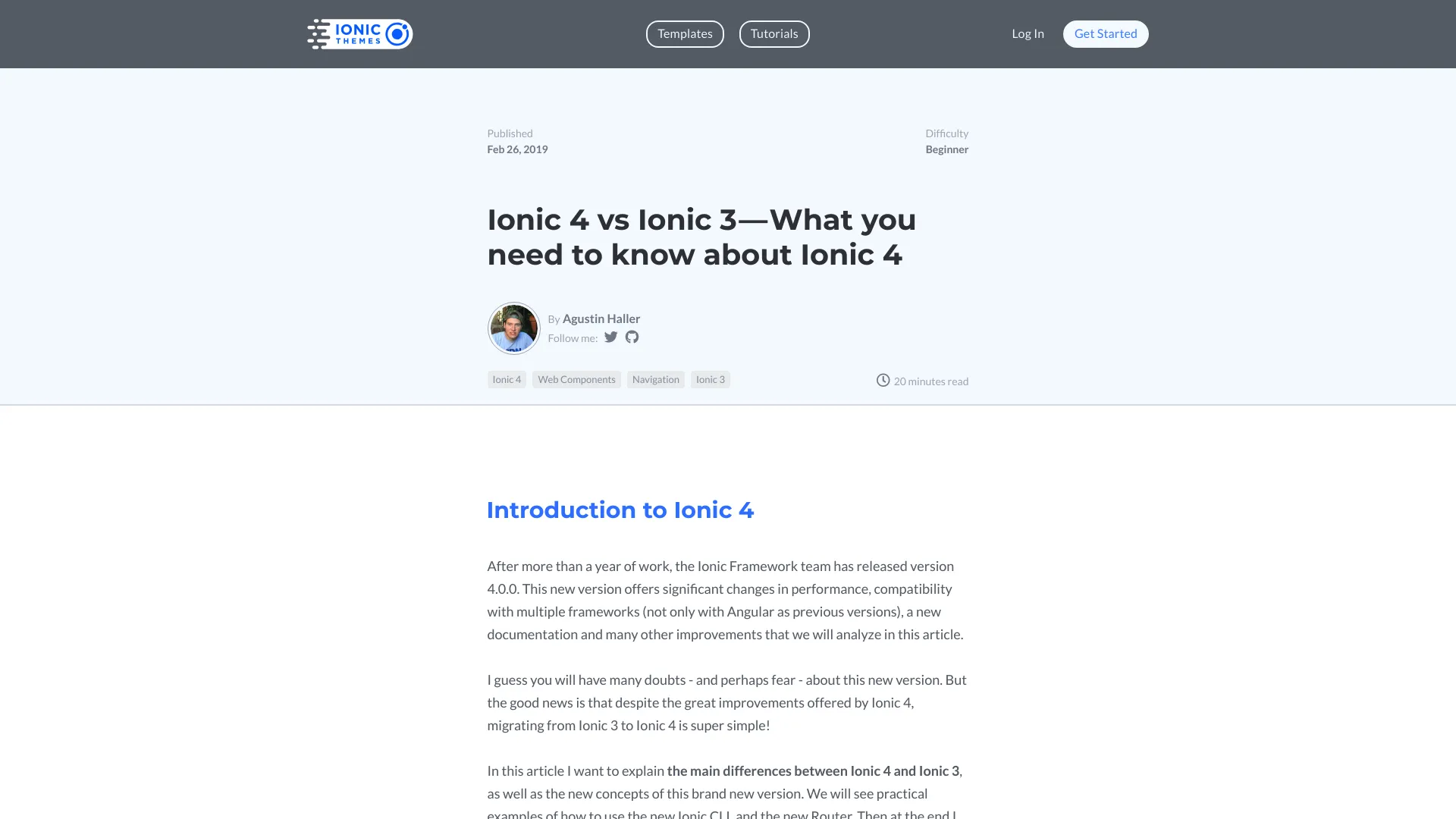 Ionic4 Starter App Tutorial screenshot
