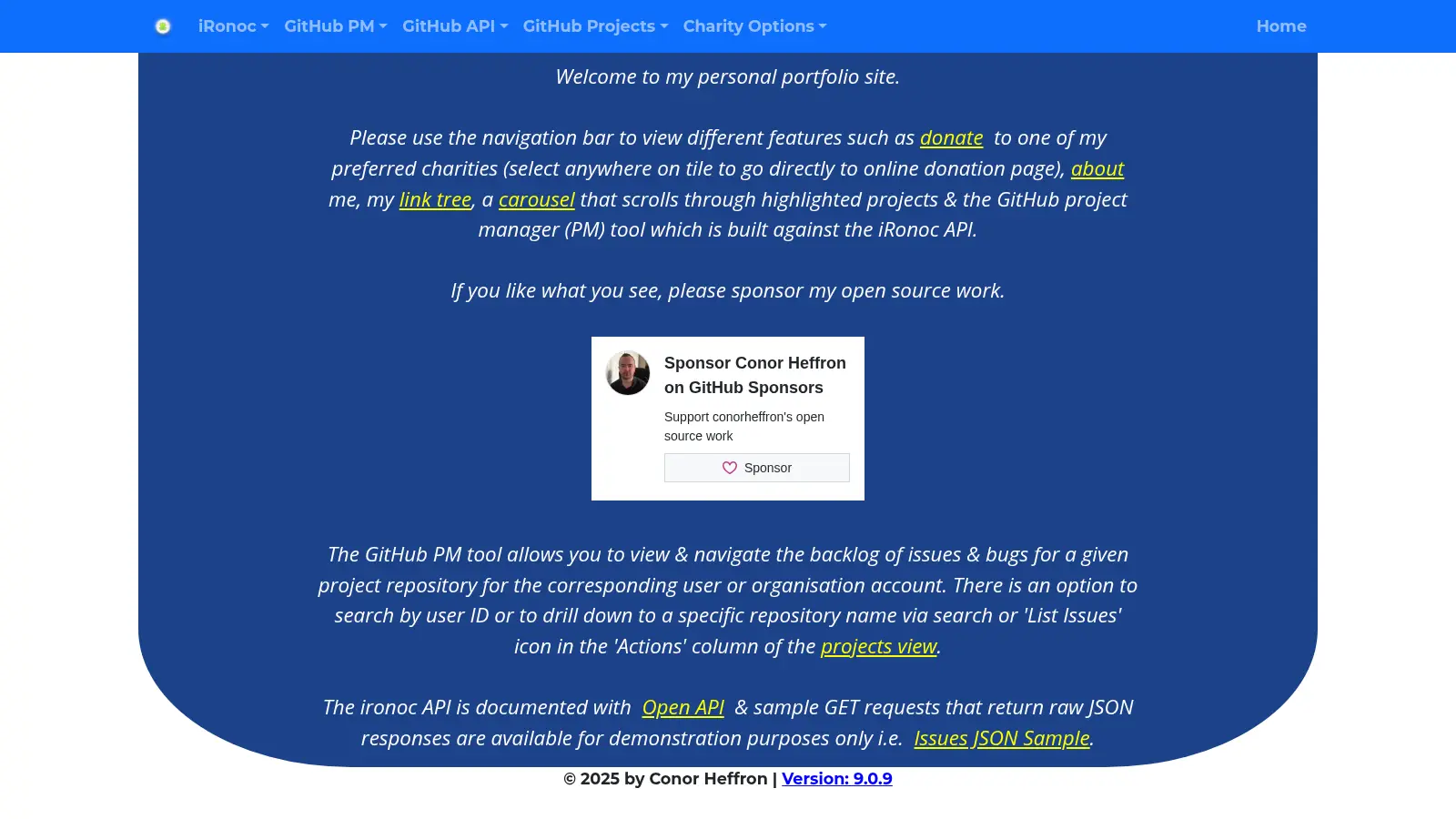 Ironoc screenshot