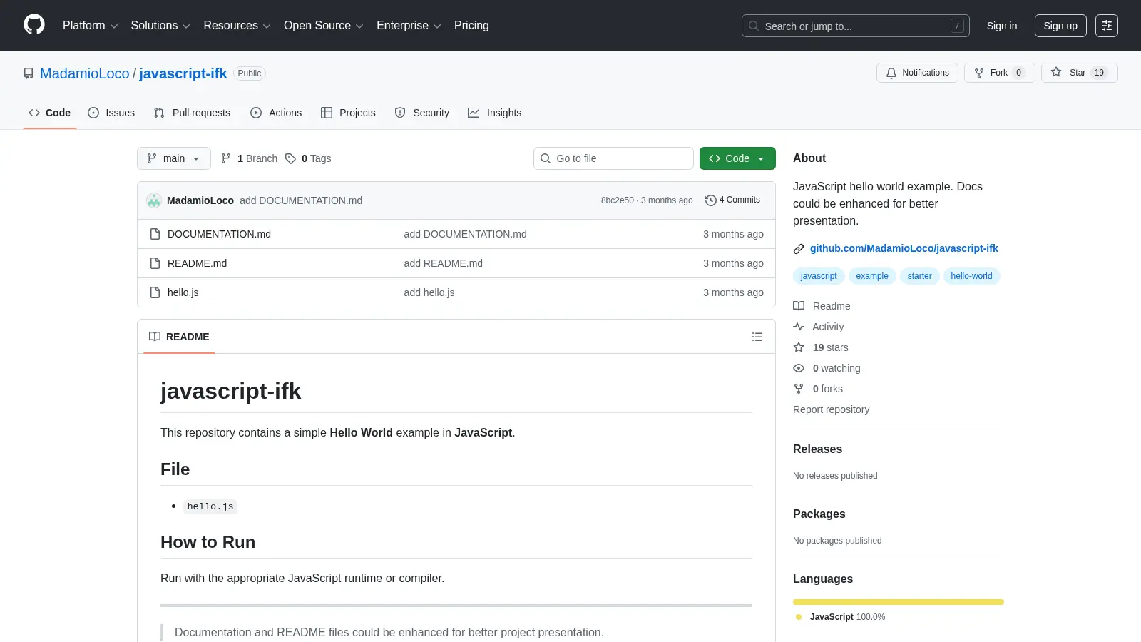 Javascript Ifk screenshot