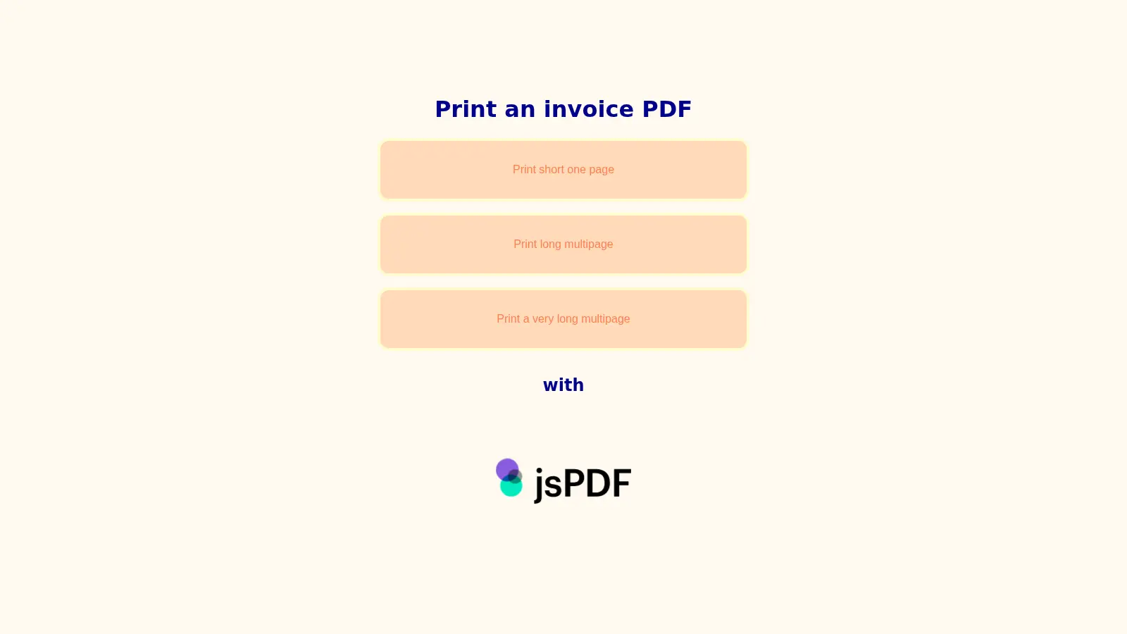 Jspdf Template screenshot