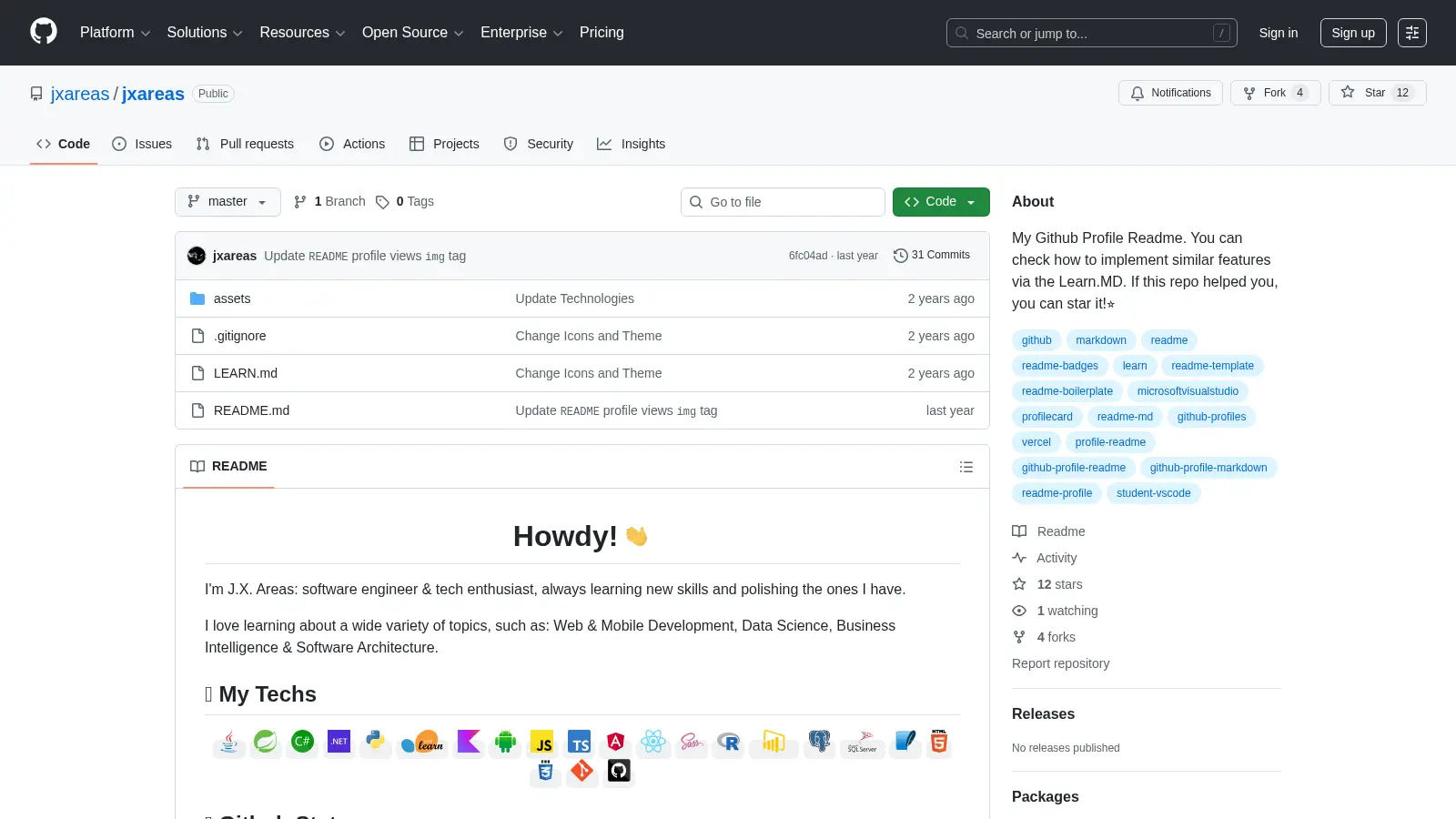 Jxareas screenshot