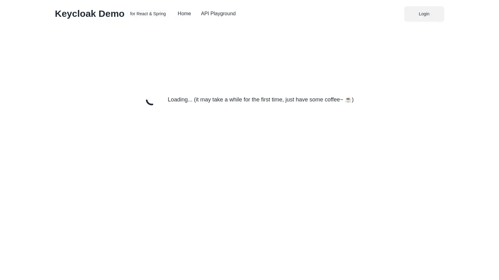 Keycloak React Spring Demo screenshot